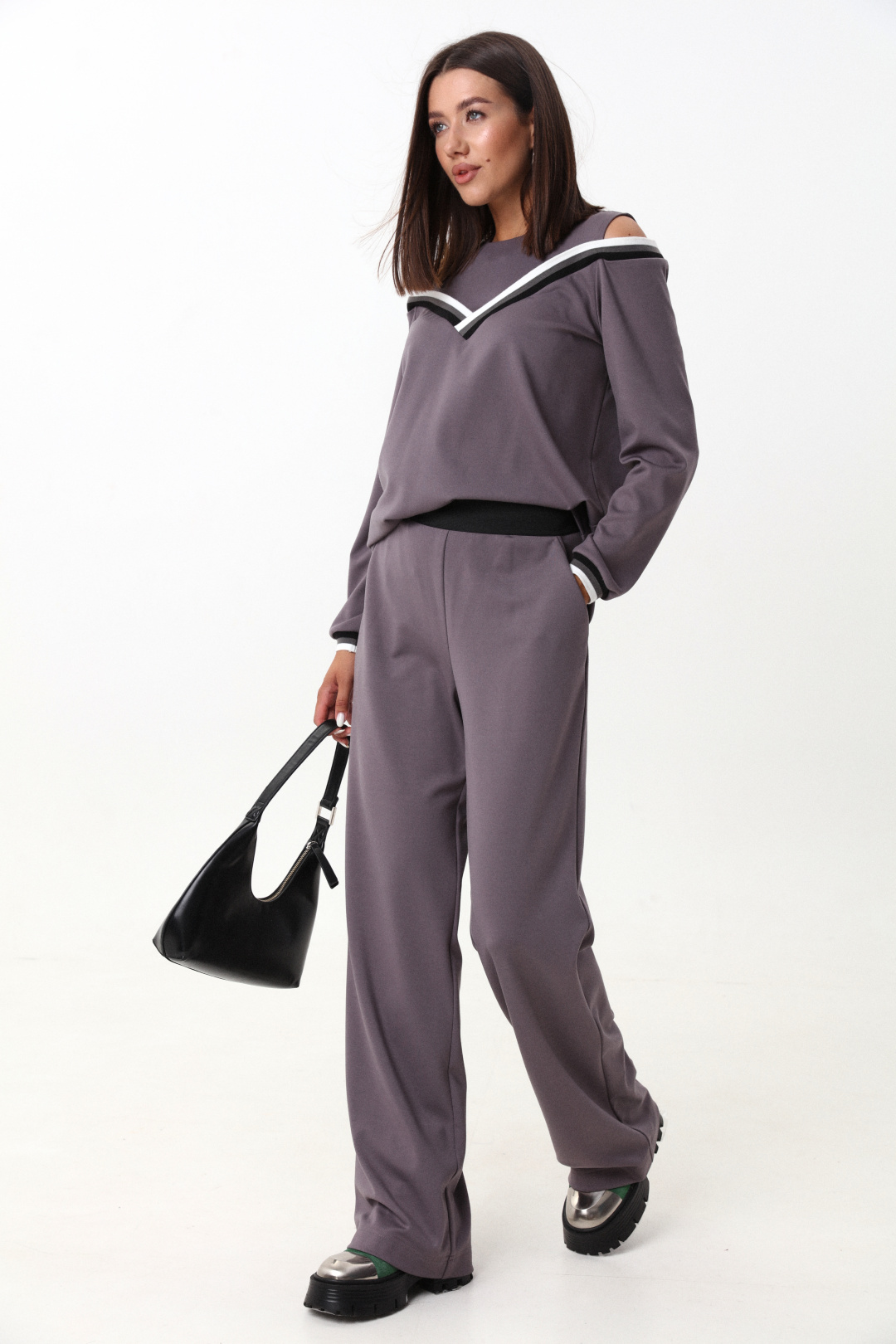 Костюм Лаборатория Моды К 1347 серый - фото 2