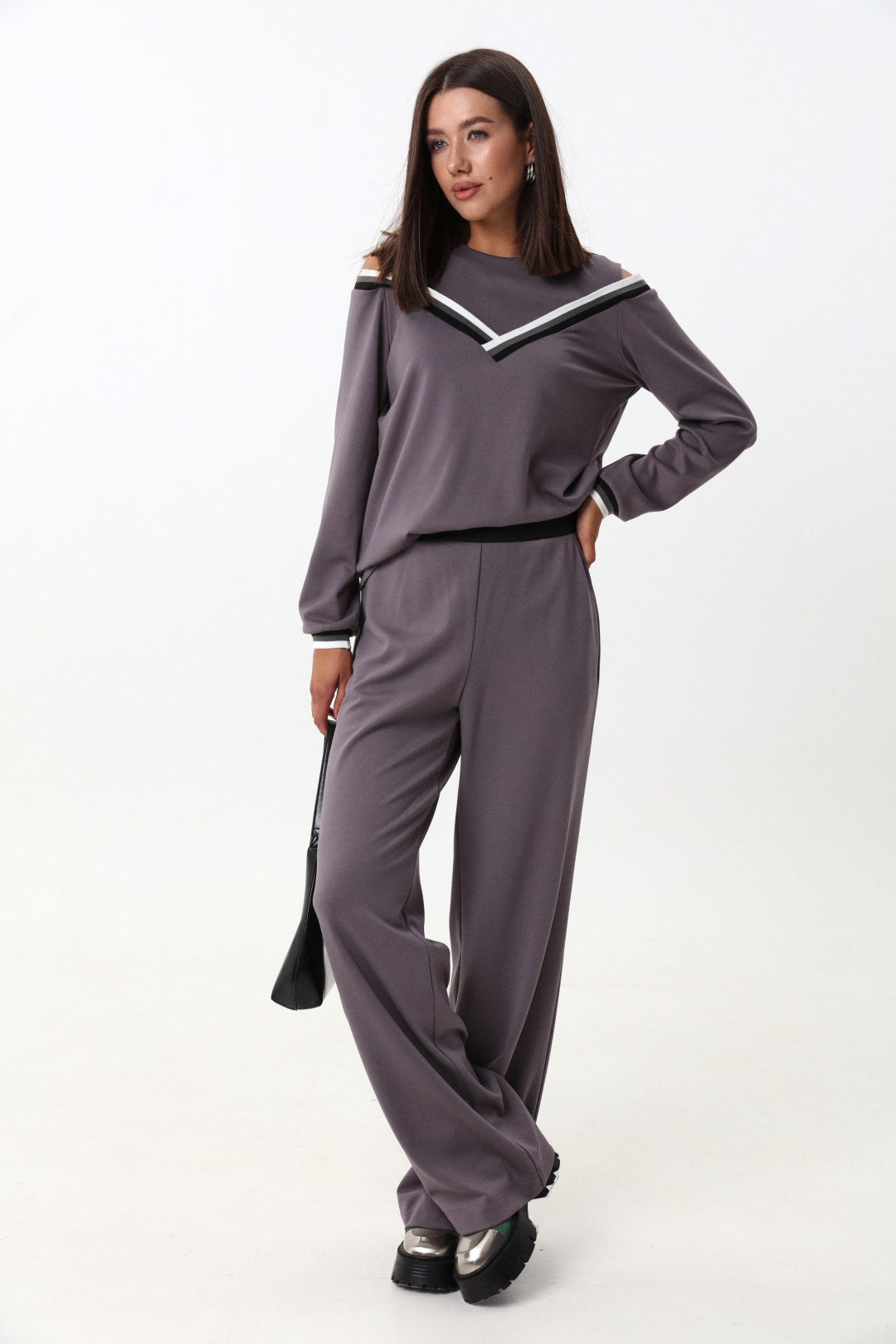 Костюм Лаборатория Моды К 1347 серый - фото 3