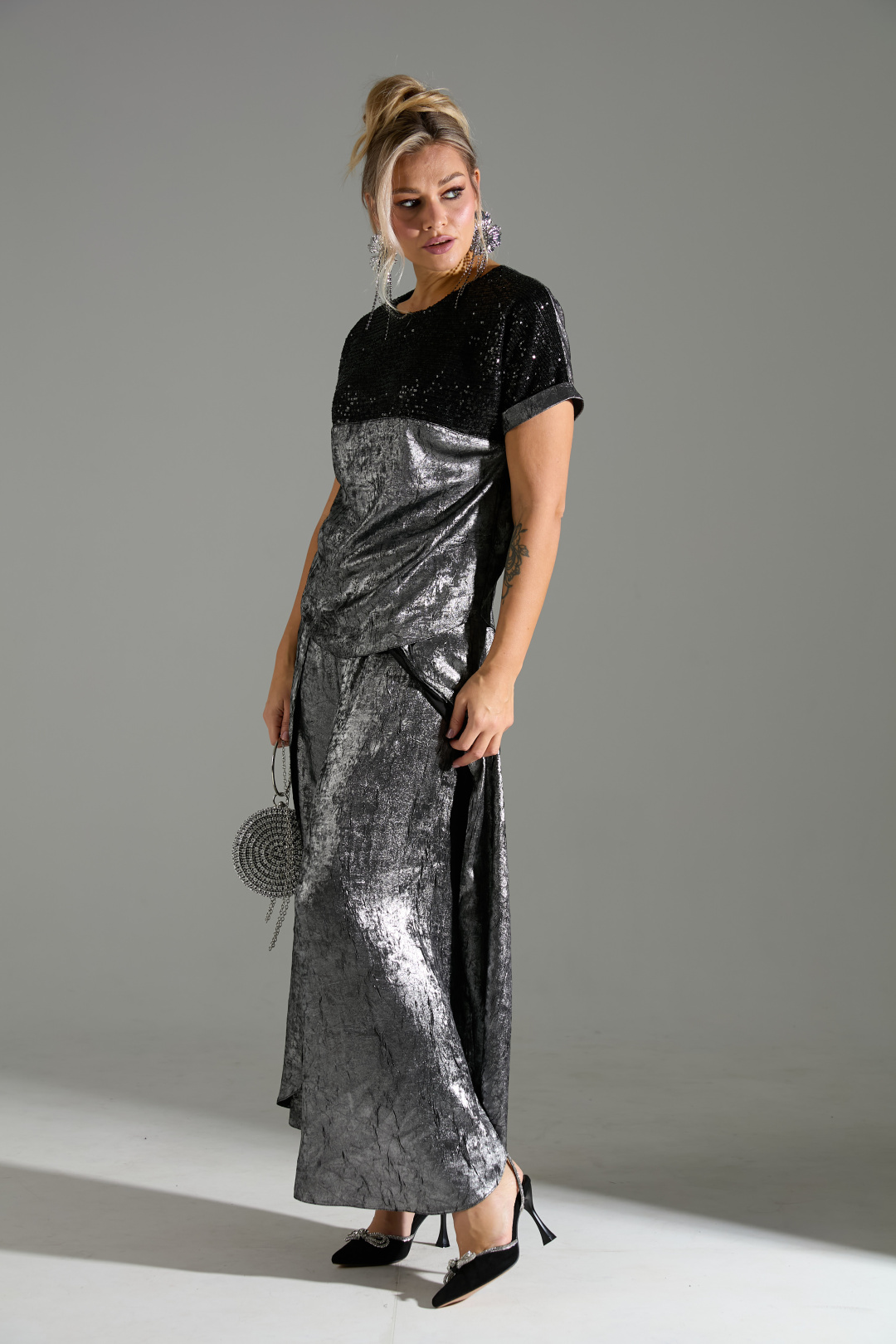 Костюм Лаборатория Моды К 180143 серый шиммер - фото 3