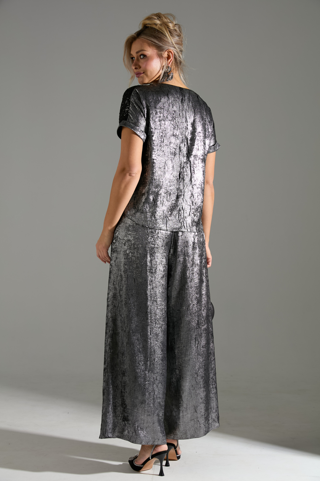 Костюм Лаборатория Моды К 180143 серый шиммер - фото 6