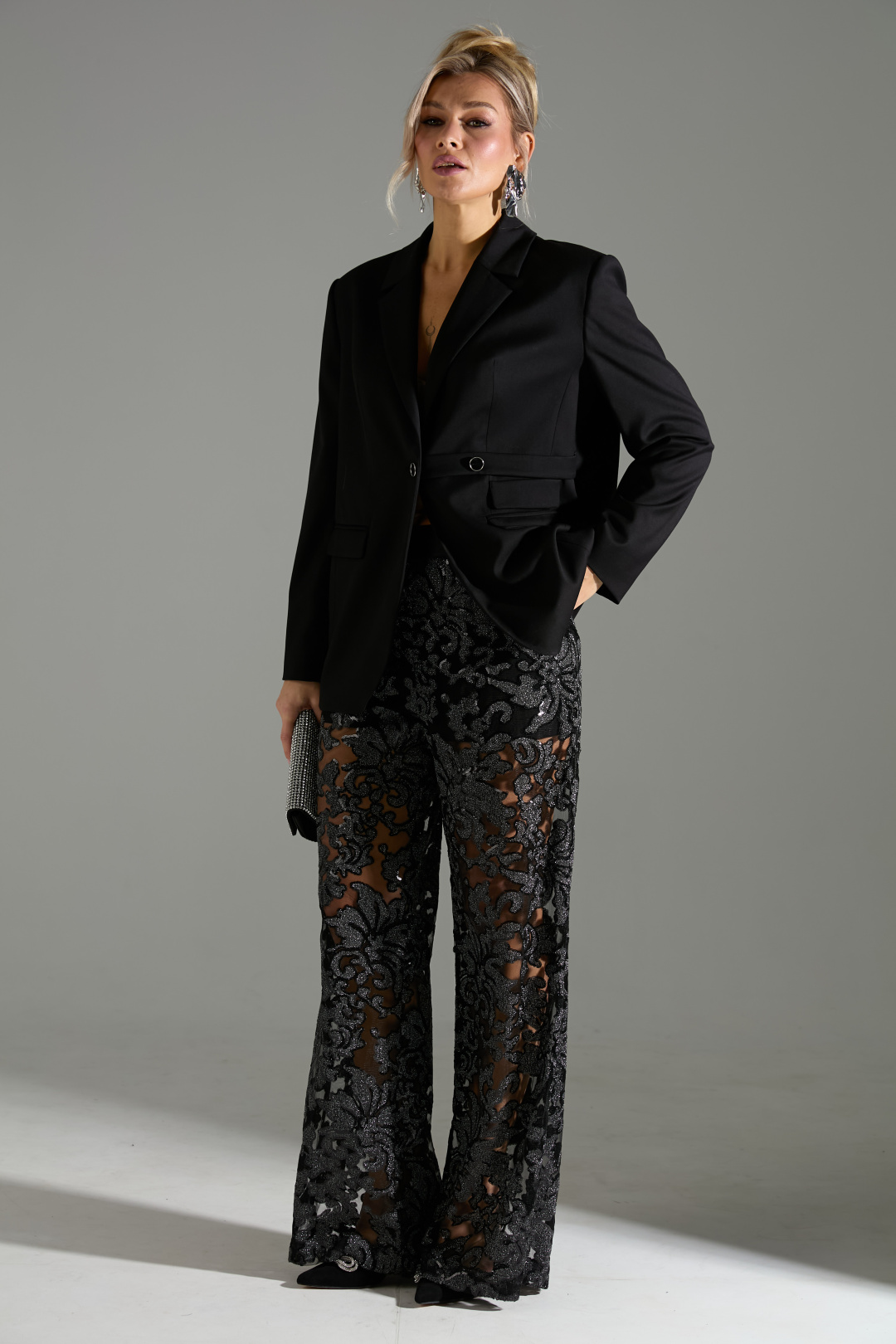 Костюм Лаборатория Моды К 43040 черный - фото 1