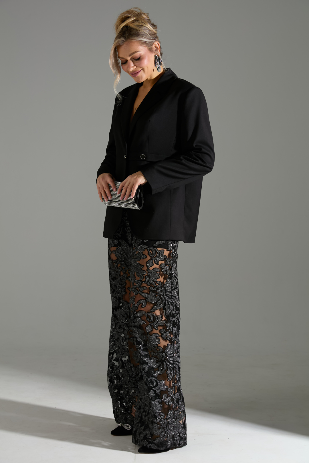 Костюм Лаборатория Моды К 43040 черный - фото 3