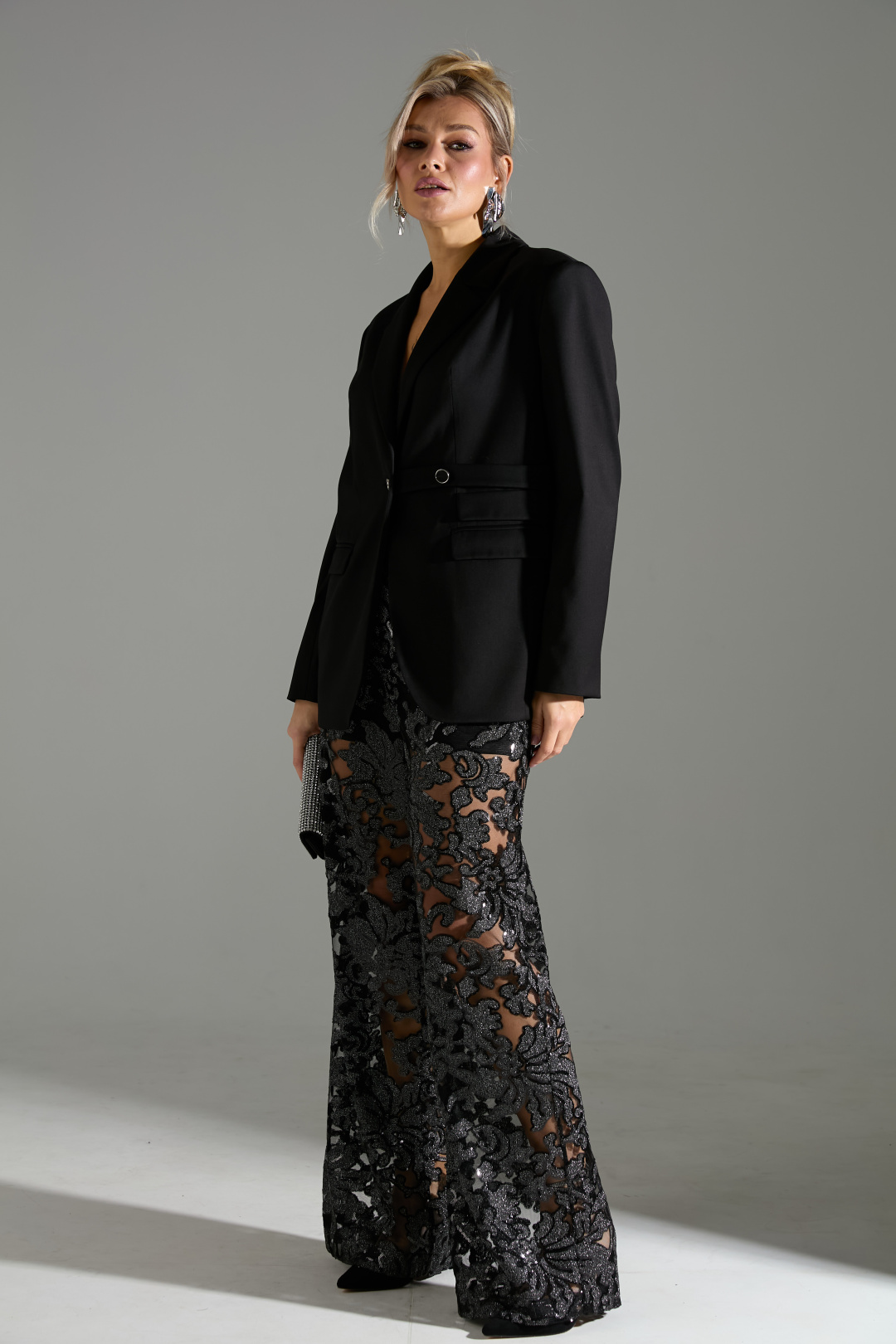 Костюм Лаборатория Моды К 43040 черный - фото 4