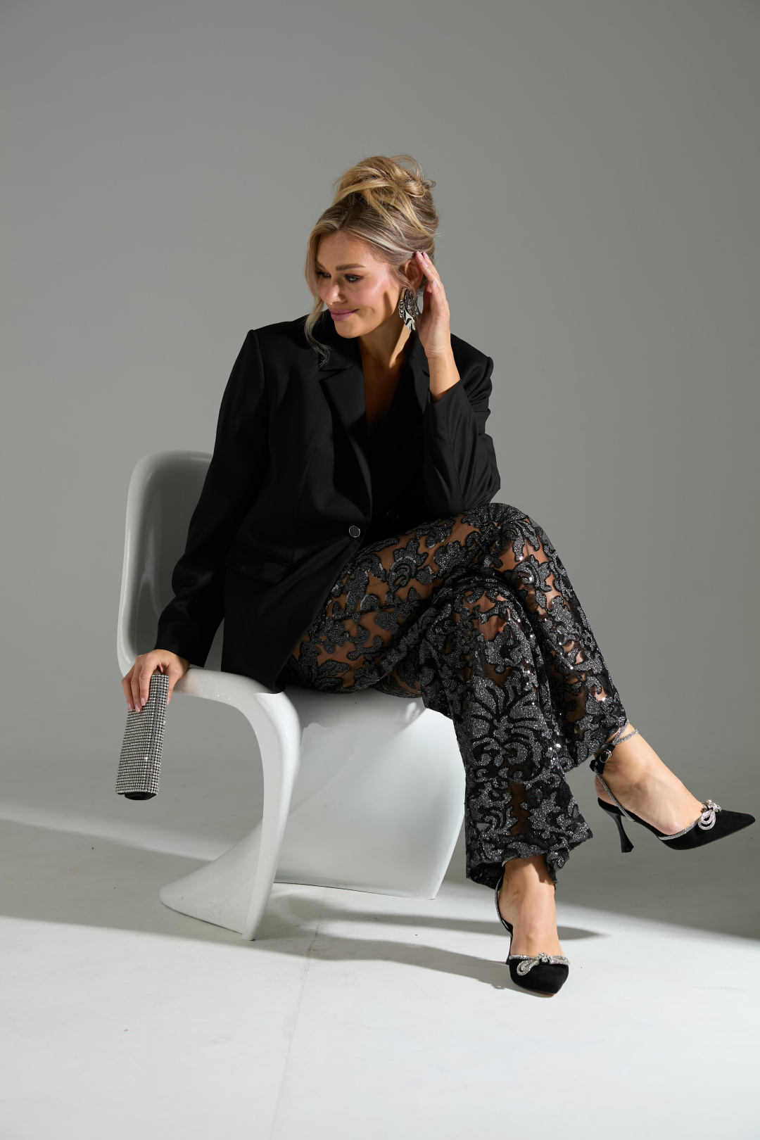 Костюм Лаборатория Моды К 43040 черный - фото 6