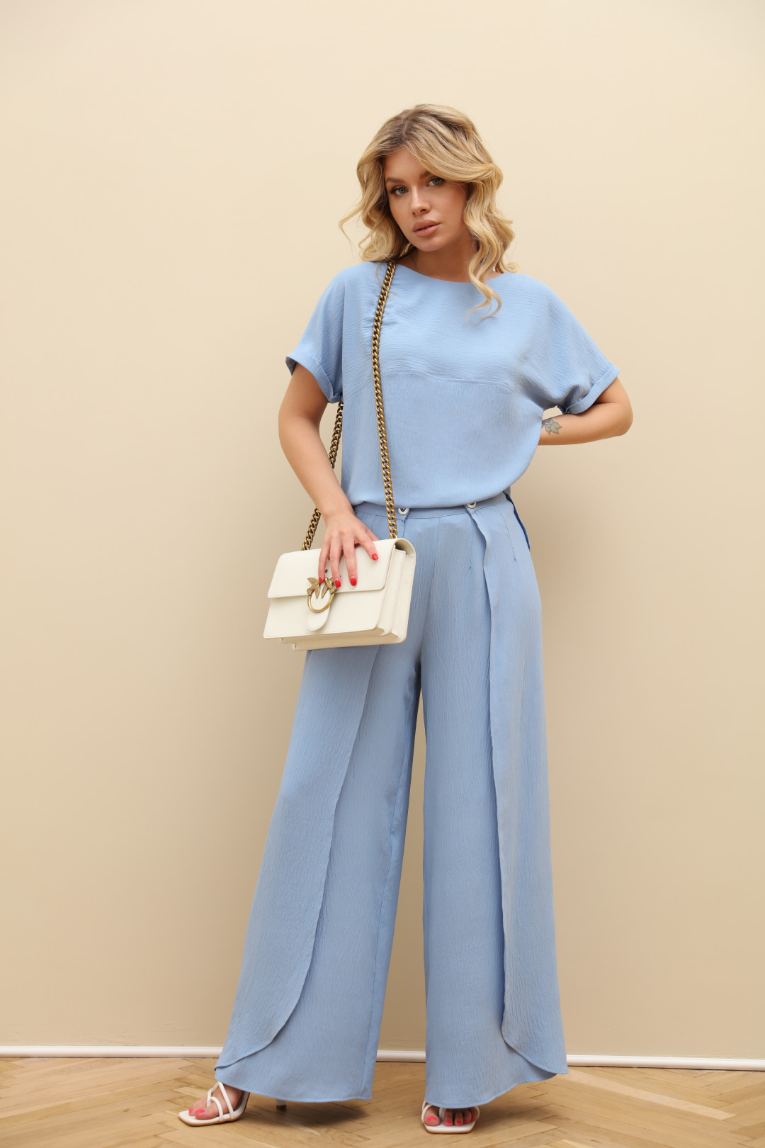 Костюм Лаборатория Моды КЗ 8099 голубой - фото 1