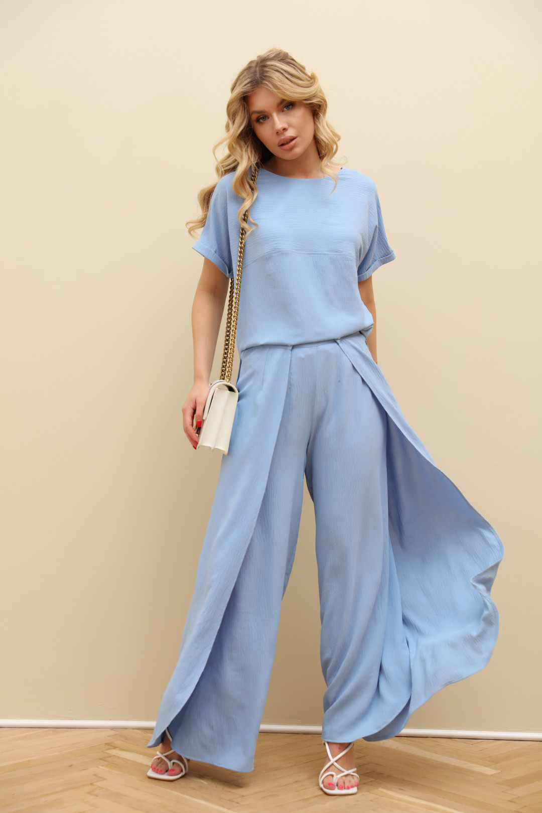 Костюм Лаборатория Моды КЗ 8099 голубой - фото 2