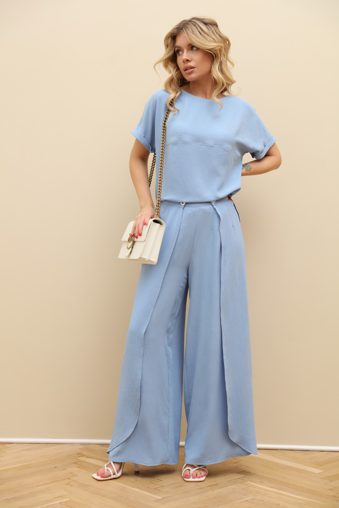 Костюм Лаборатория Моды КЗ 8099 голубой - фото 3