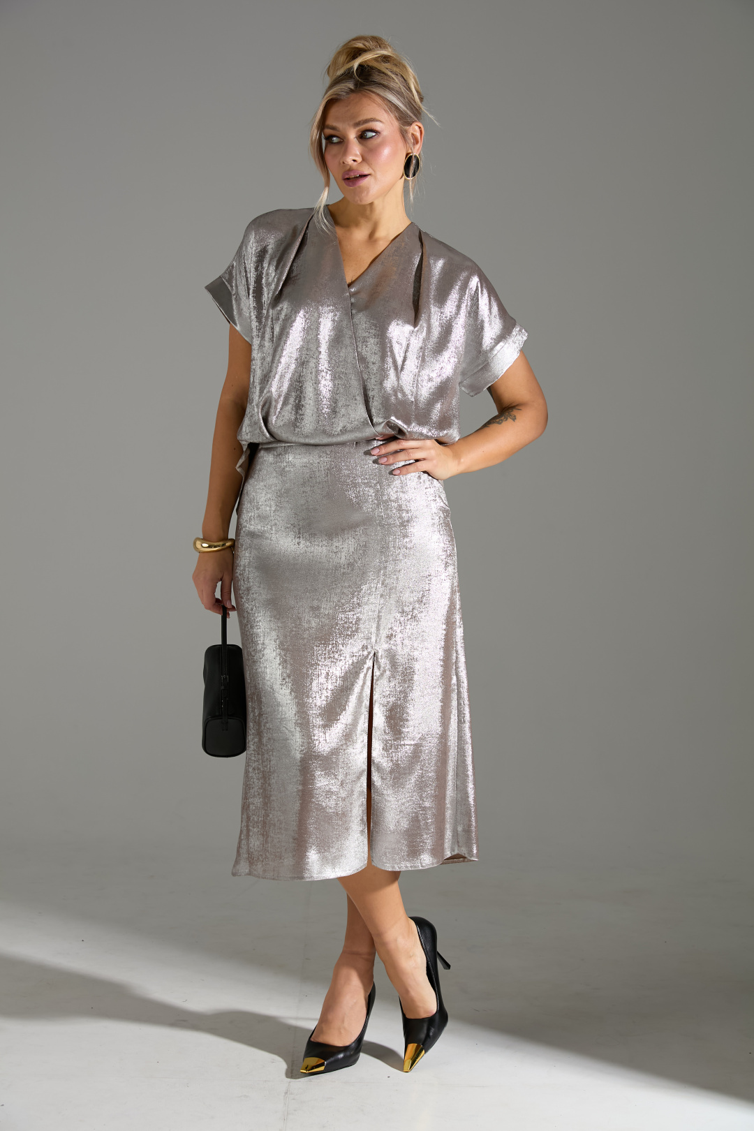 Костюм Лаборатория Моды М 094 бежевый шиммер - фото 1