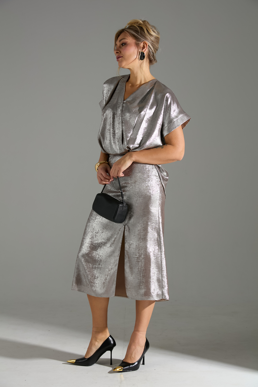 Костюм Лаборатория Моды М 094 бежевый шиммер - фото 5