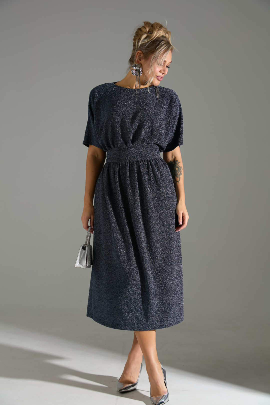 Платье Лаборатория Моды М 122 синий - фото 3