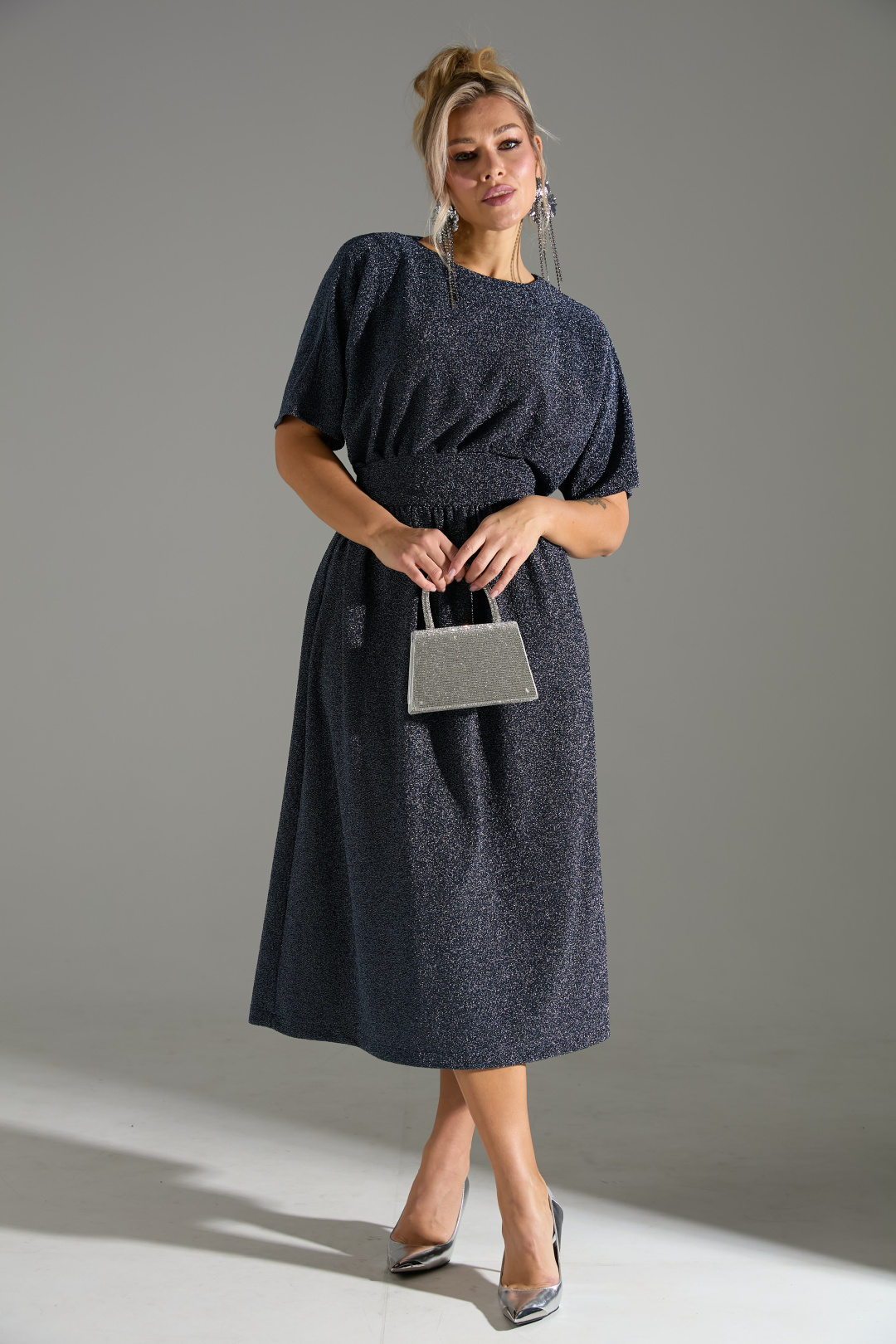 Платье Лаборатория Моды М 122 синий - фото 4