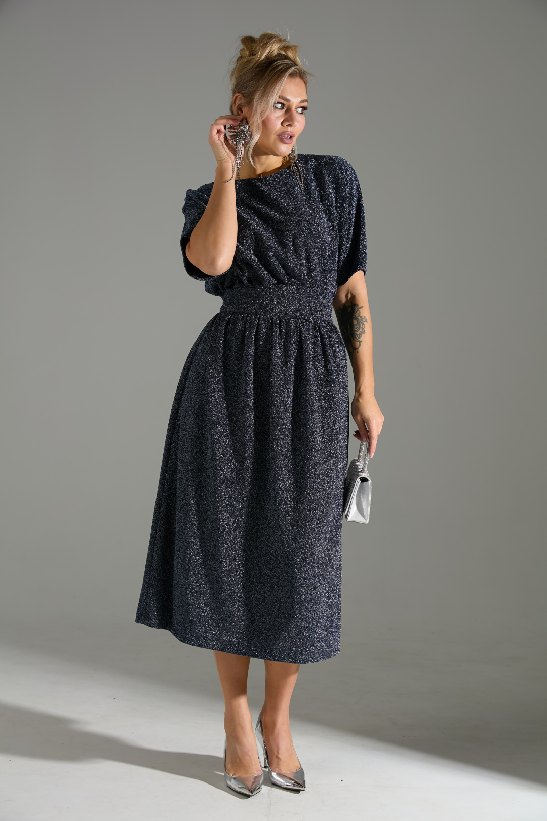 Платье Лаборатория Моды М 122 синий - фото 5