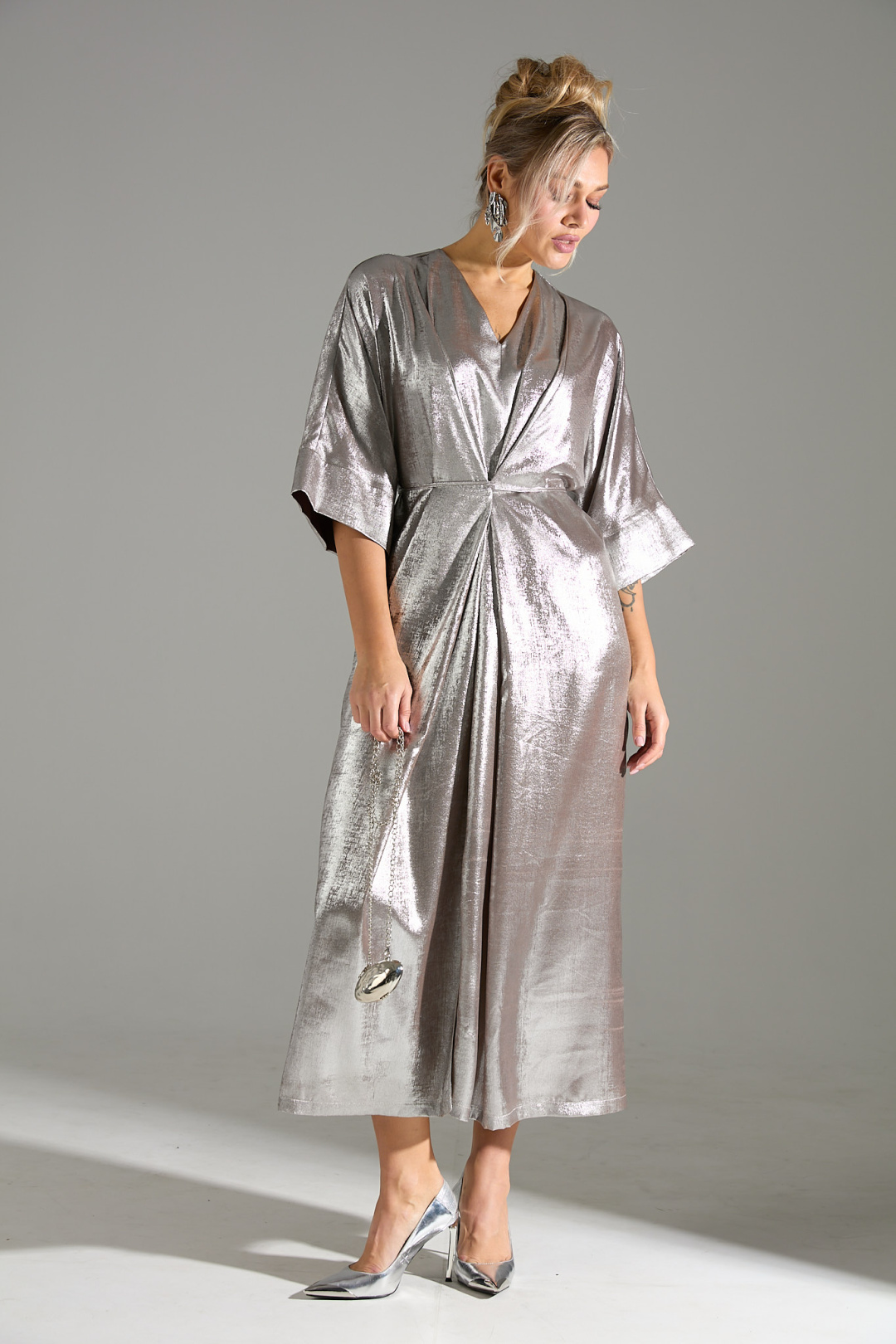 Платье Лаборатория Моды М 135 бежевый шиммер - фото 3