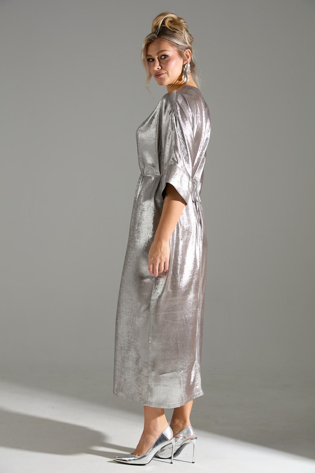 Платье Лаборатория Моды М 135 бежевый шиммер - фото 4