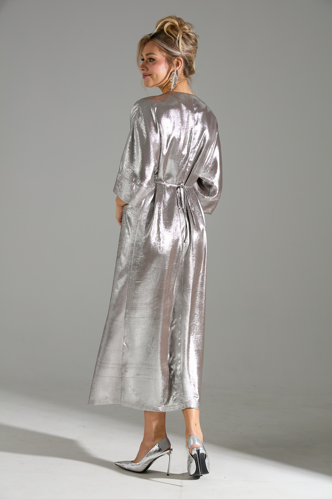 Платье Лаборатория Моды М 135 бежевый шиммер - фото 5