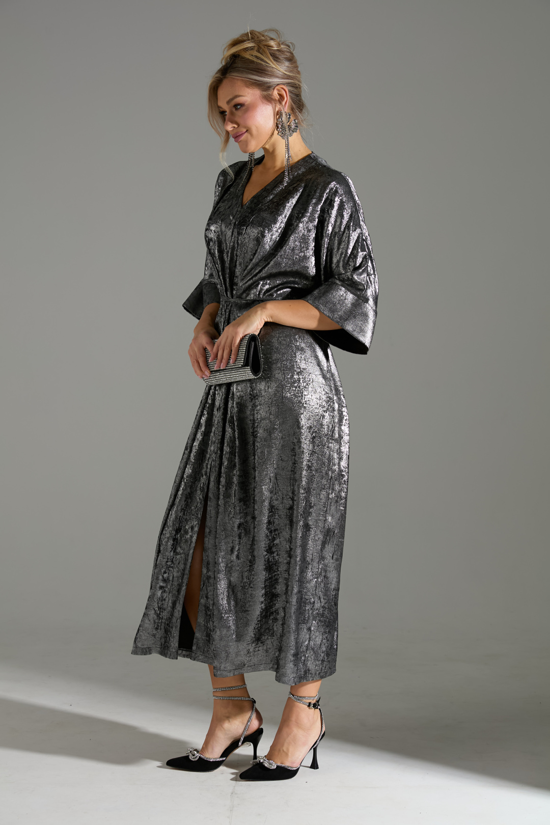 Платье Лаборатория Моды М 135-серый шиммер - фото 2