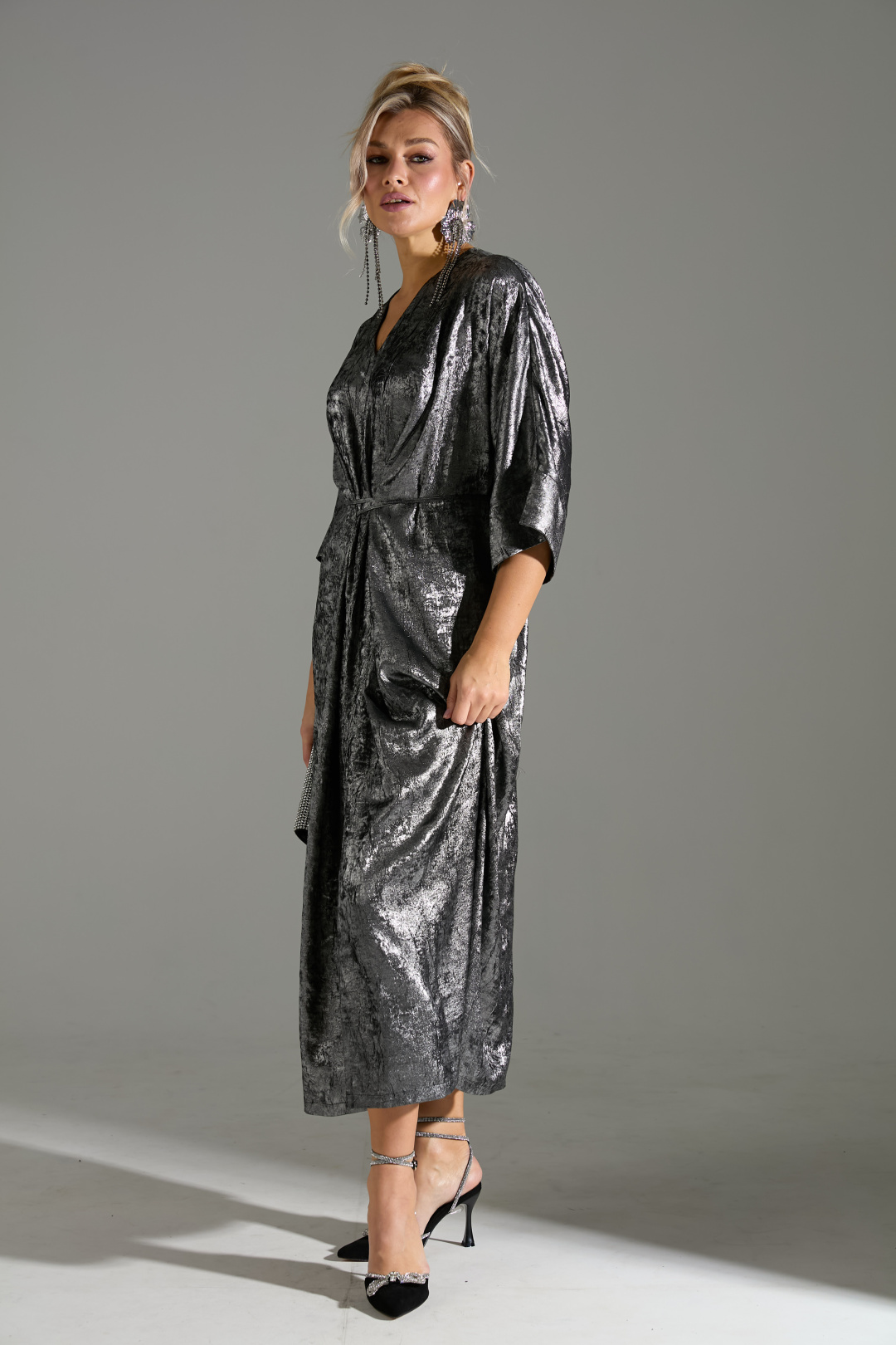 Платье Лаборатория Моды М 135-серый шиммер - фото 3