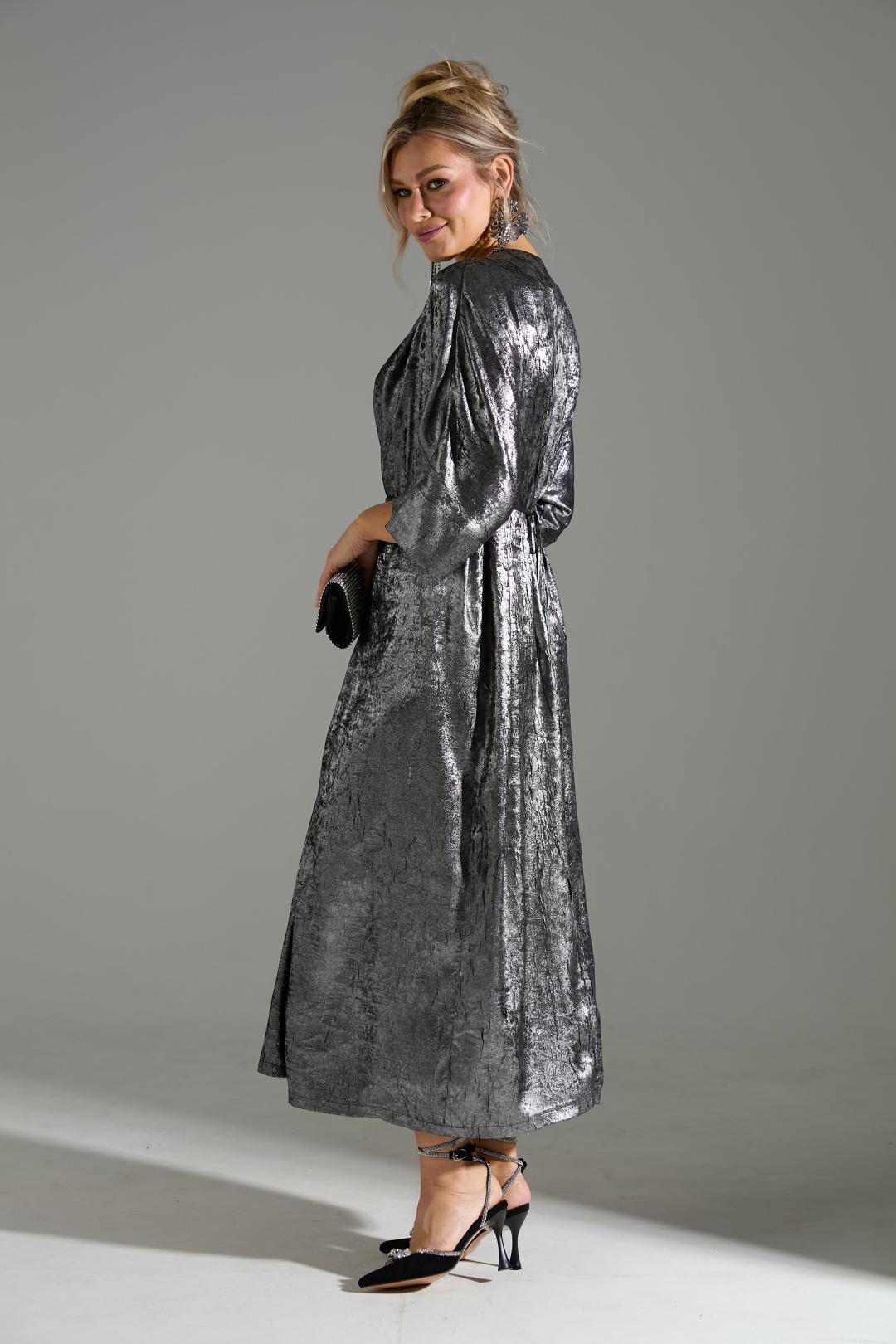 Платье Лаборатория Моды М 135-серый шиммер - фото 6