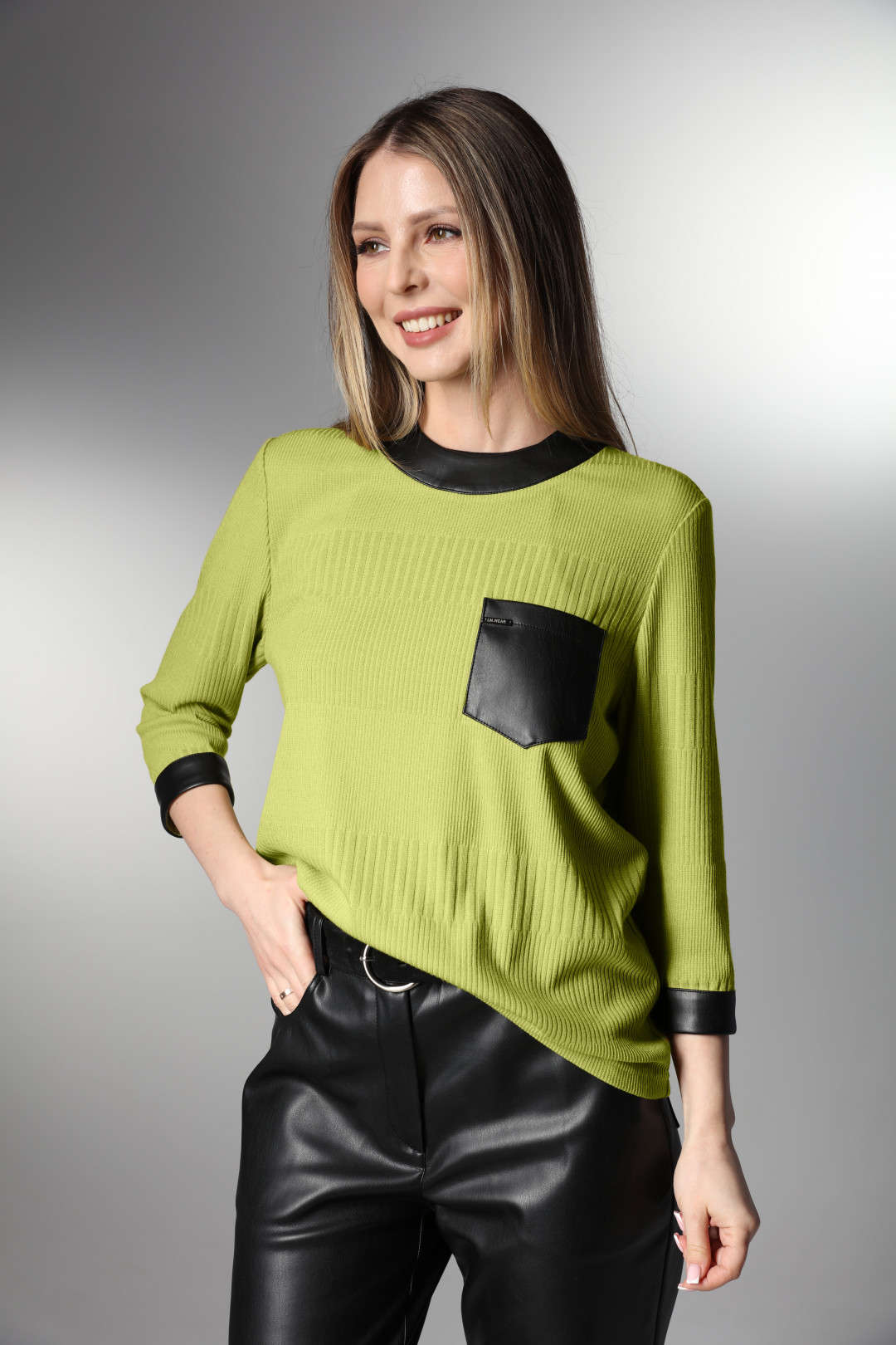 Джемпер Лаборатория Моды М 9 лайм - фото 1