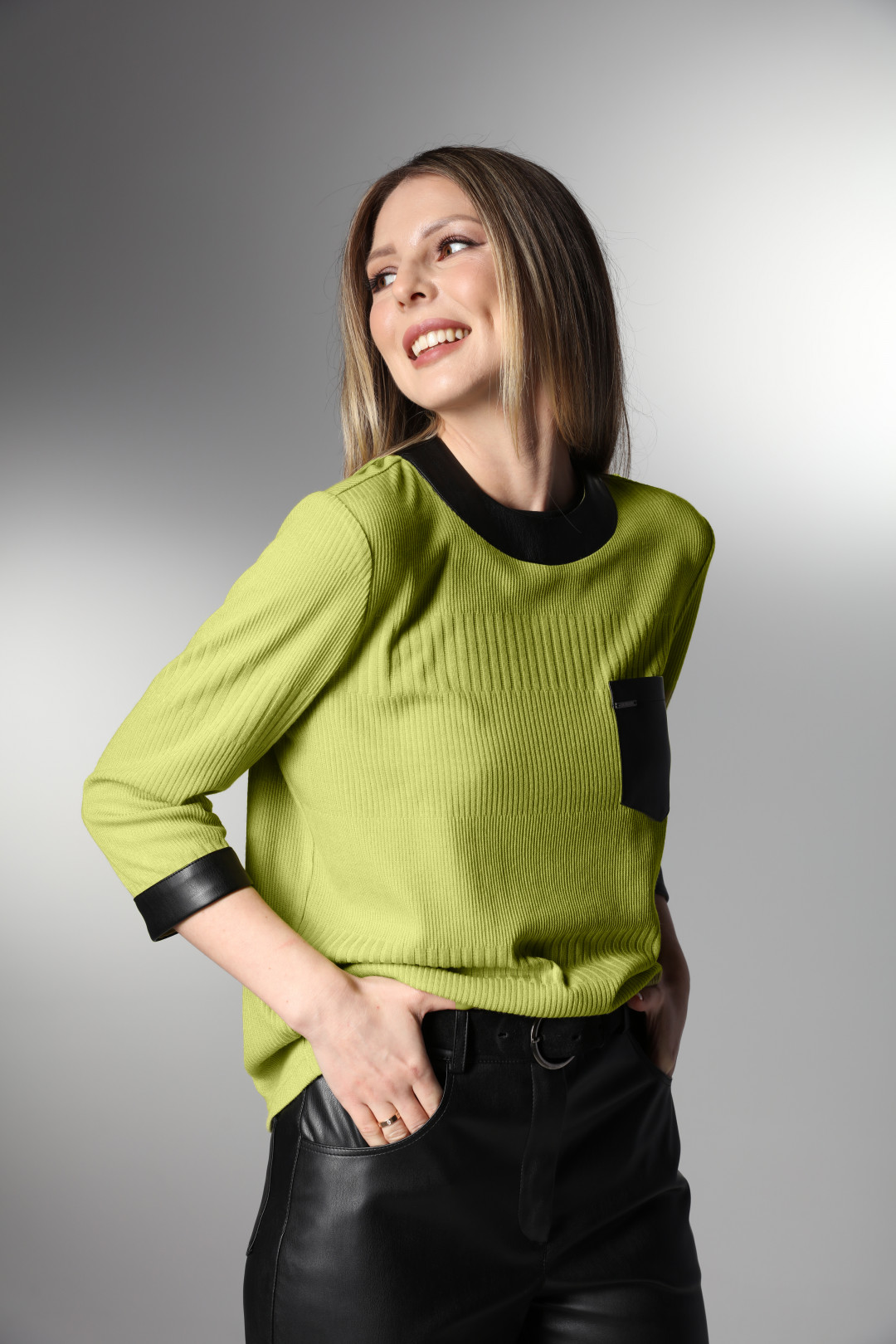 Джемпер Лаборатория Моды М 9 лайм - фото 3