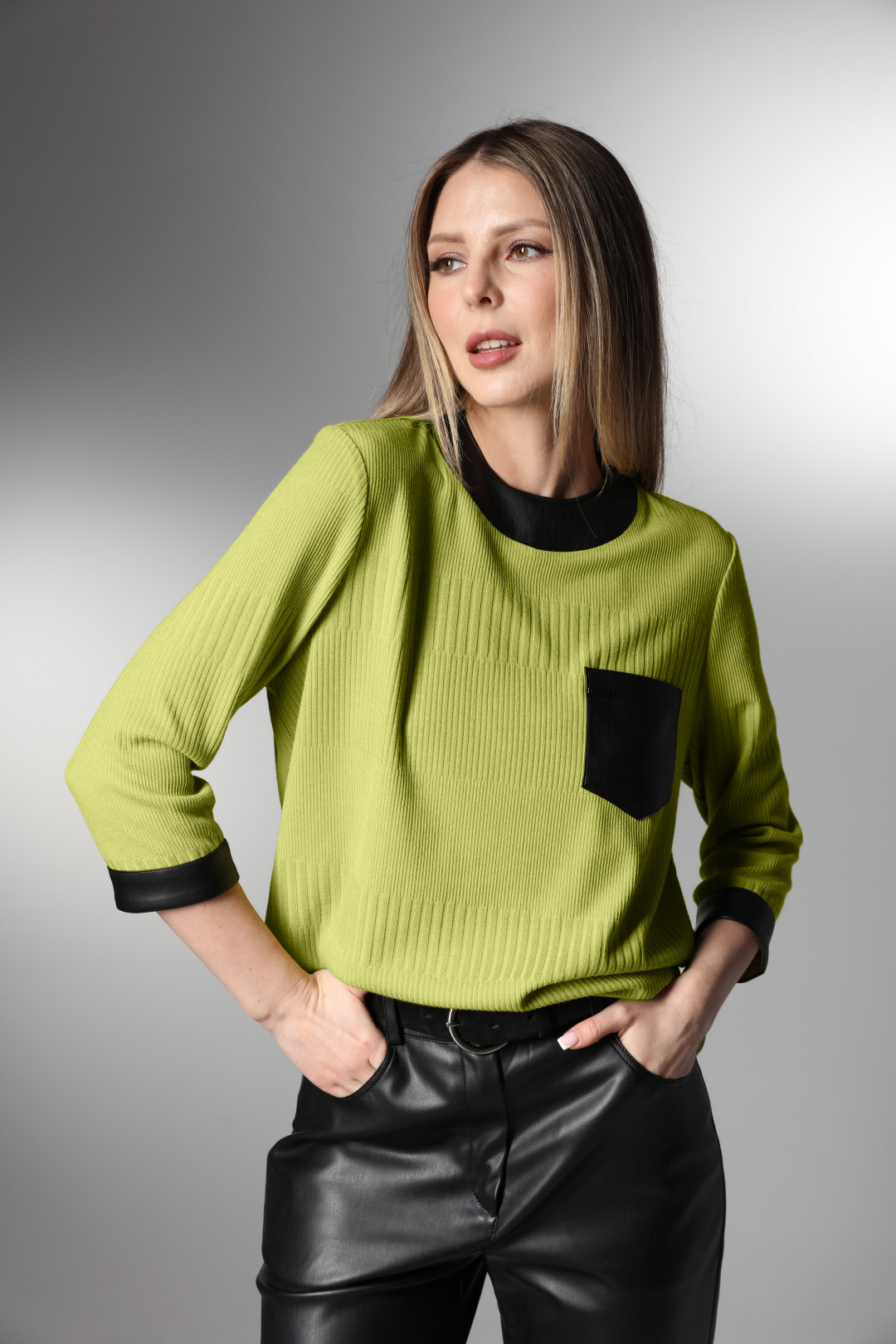 Джемпер Лаборатория Моды М 9 лайм - фото 4