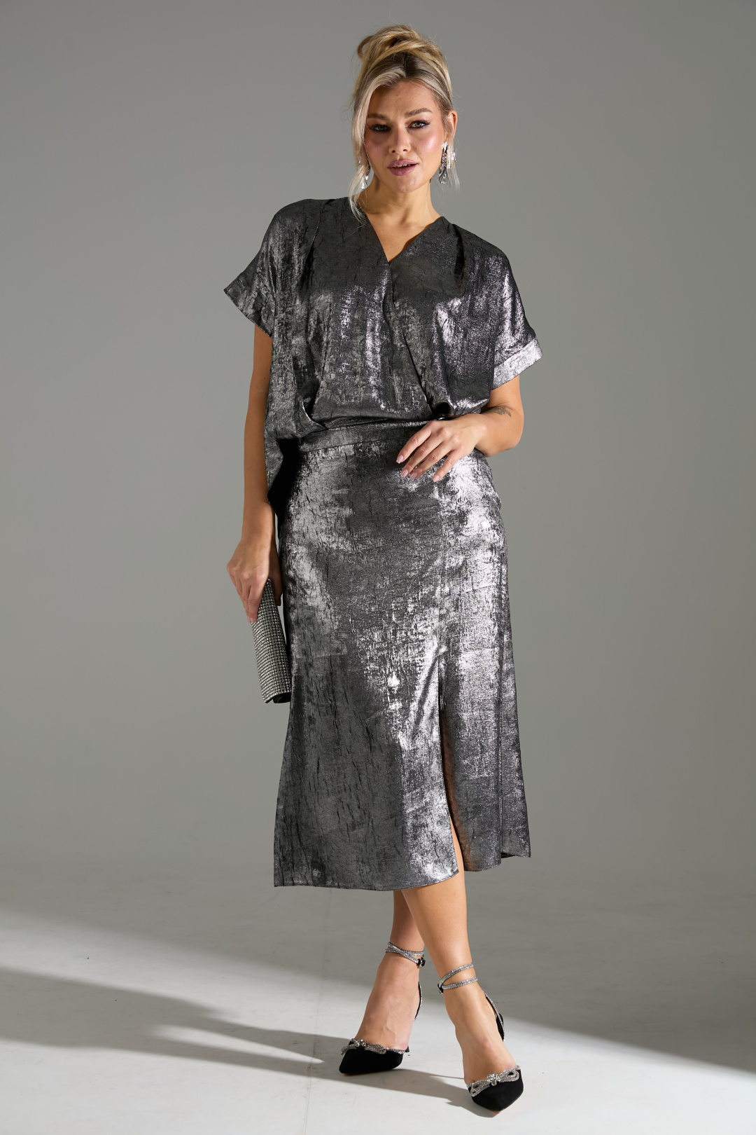 Костюм Лаборатория Моды М 94 серый шиммер - фото 2