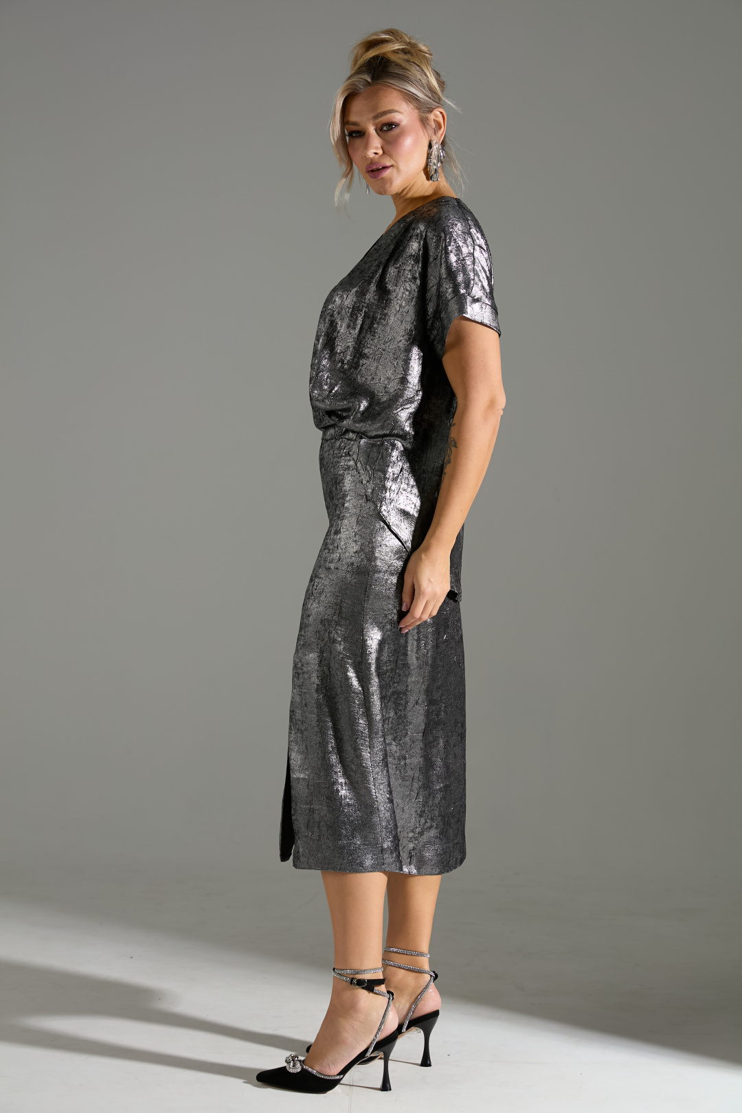 Костюм Лаборатория Моды М 94 серый шиммер - фото 4