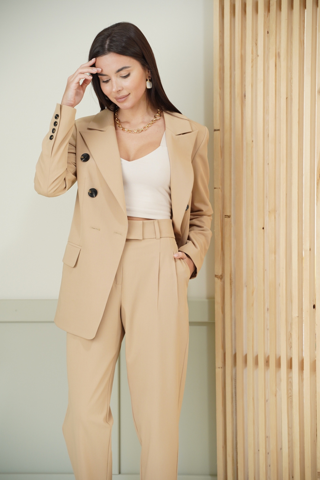 Костюм ЛадисЛайн 1584 кэмел - фото 3