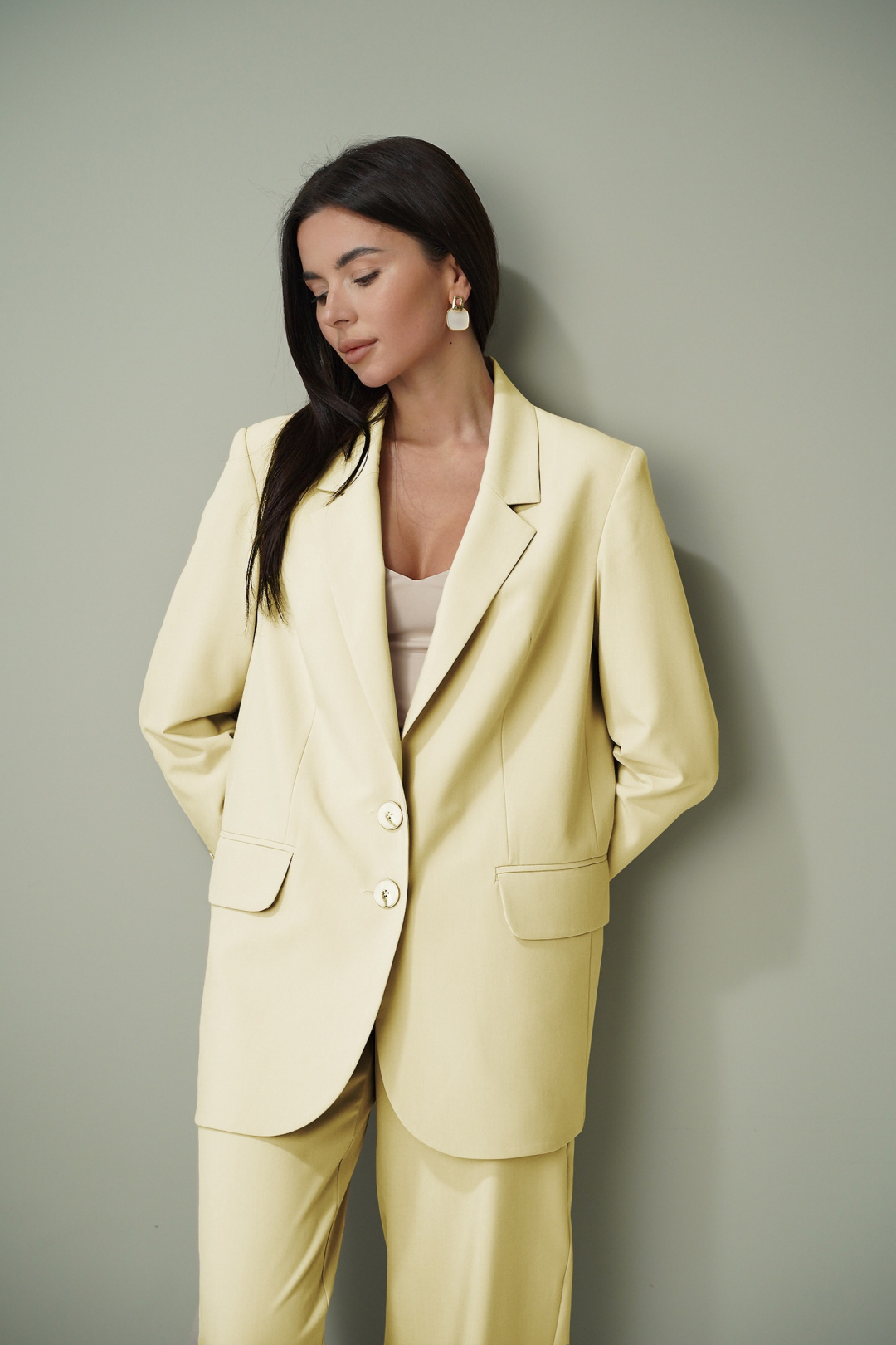 Костюм ЛадисЛайн 1585-1 лимонно-кремовый - фото 3