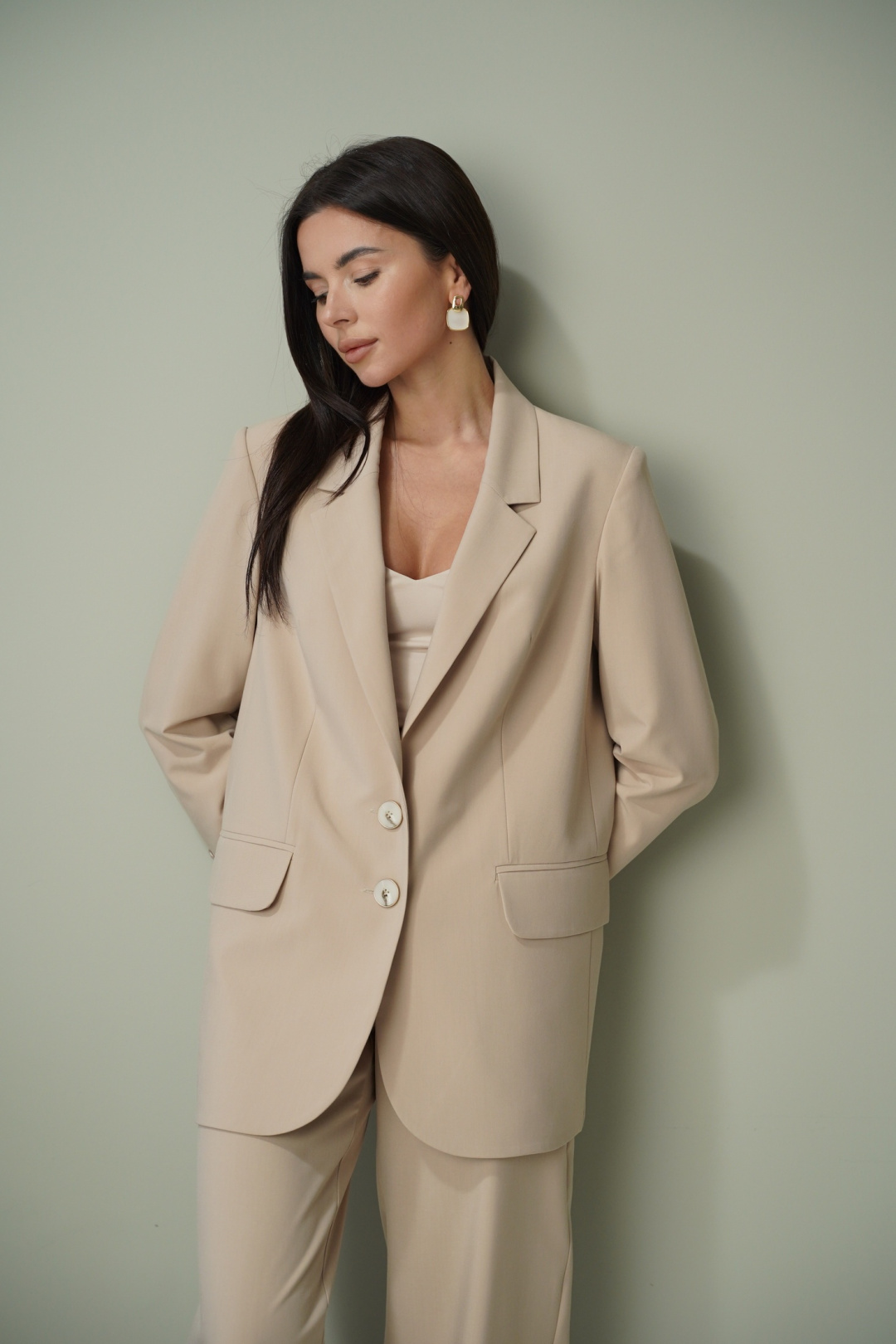 Костюм ЛадисЛайн 1585 бежевый - фото 4