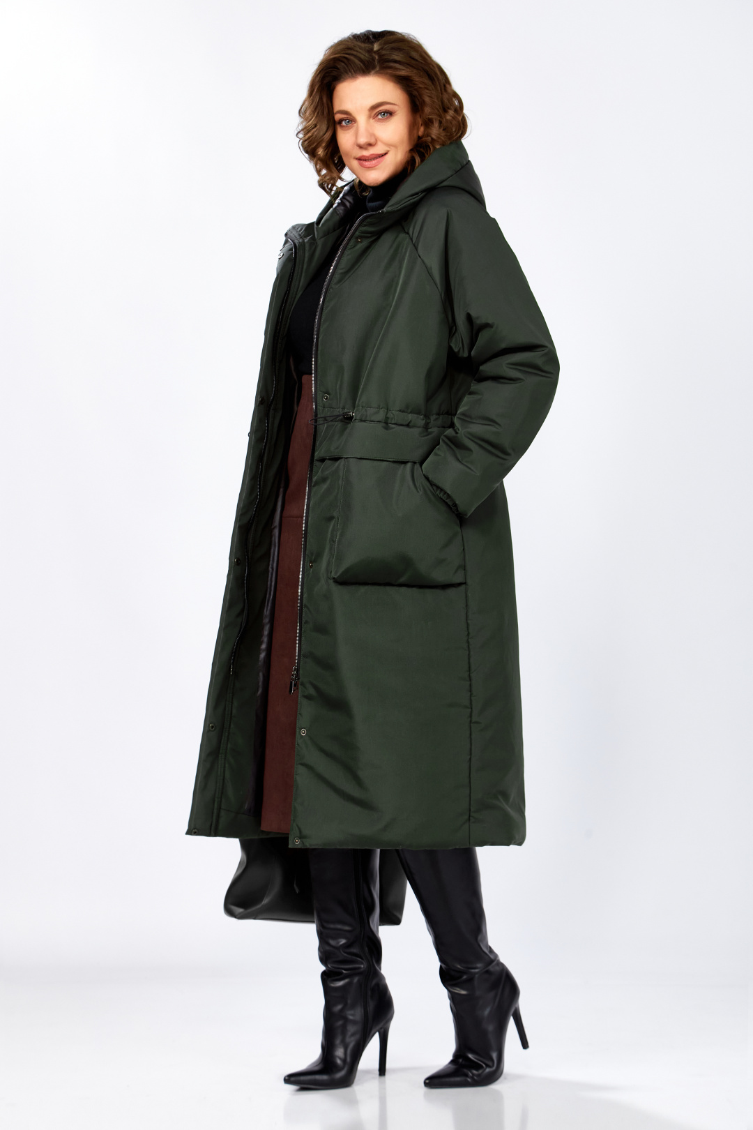 Пальто LadySecret 8295 платиново-зеленый - фото 2