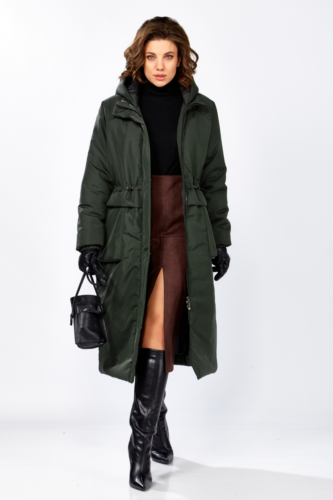 Пальто LadySecret 8295 платиново-зеленый - фото 3