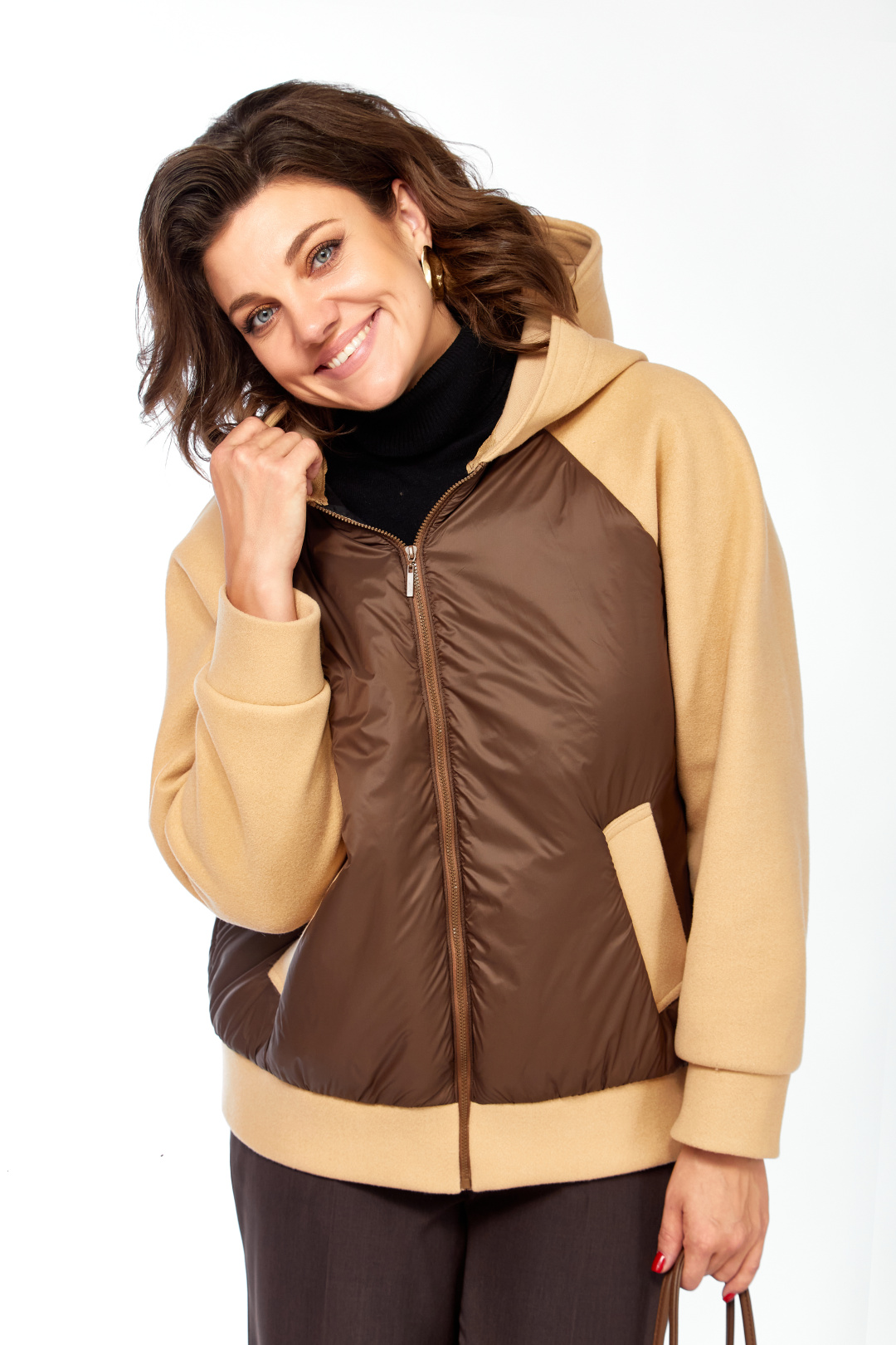 Куртка LadySecret 9011 бежевый-шоколад