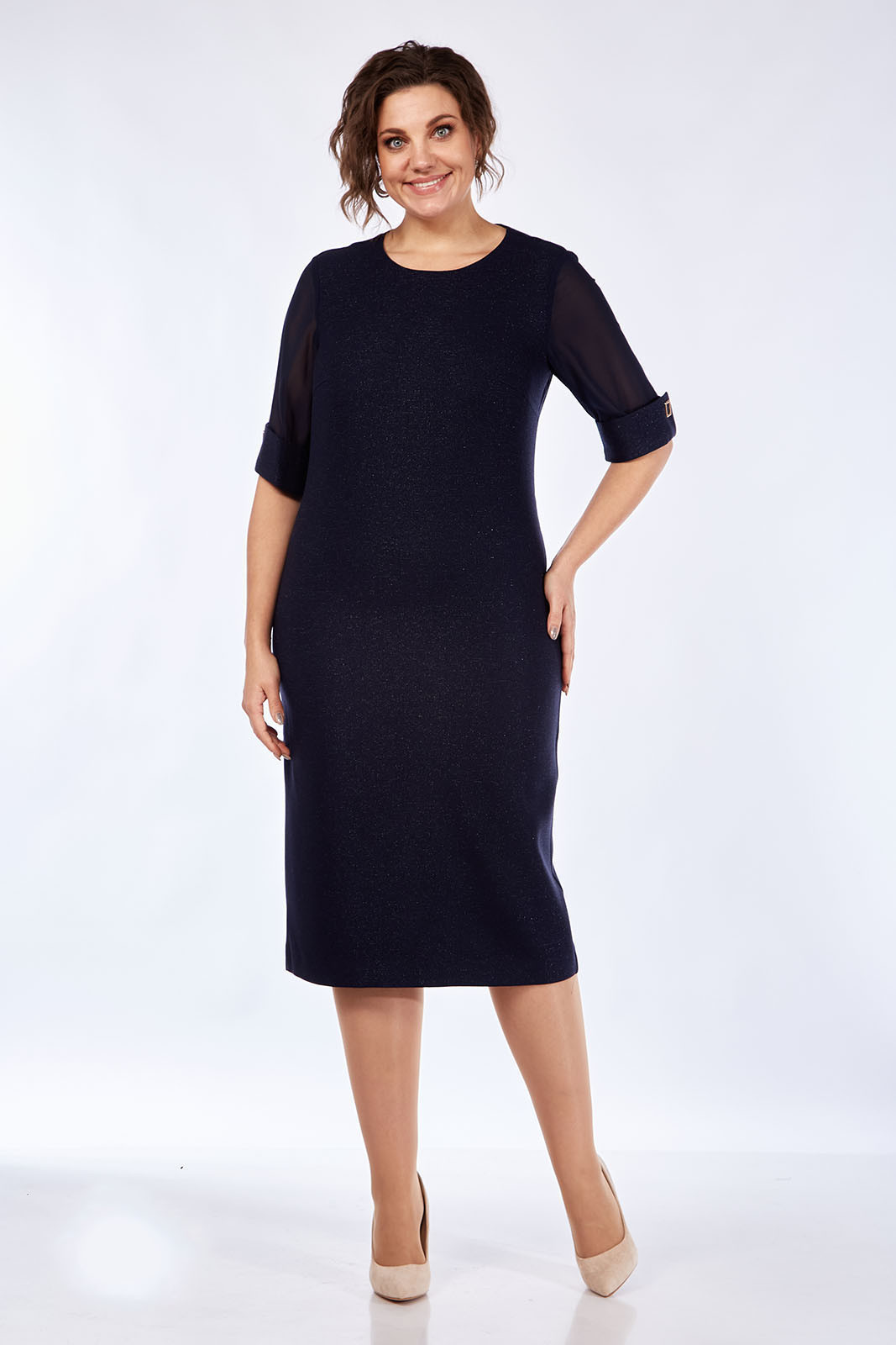 Платье LadyStyleClassic 1475 темно-синий