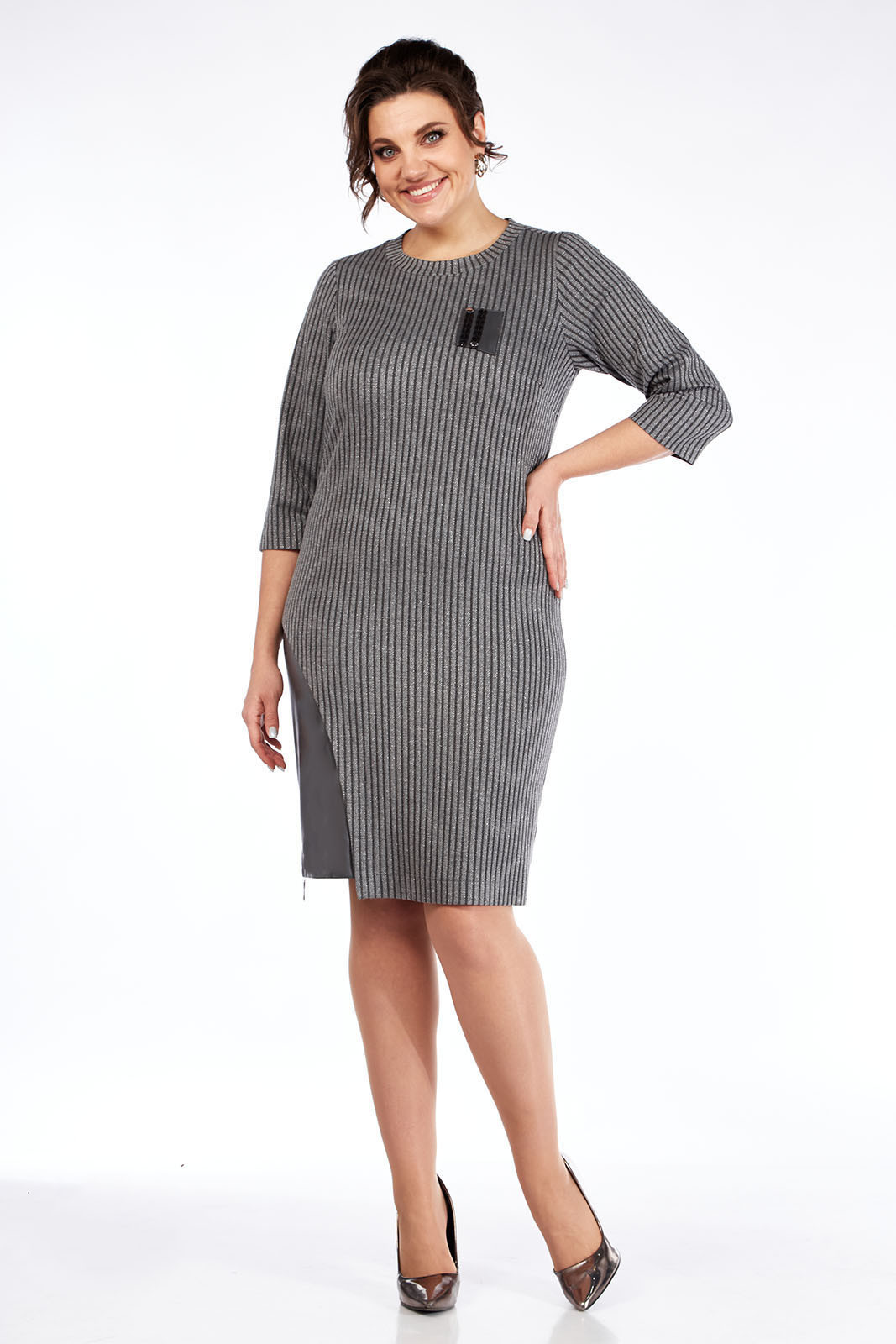 Платье LadyStyleClassic 1479 серые тона
