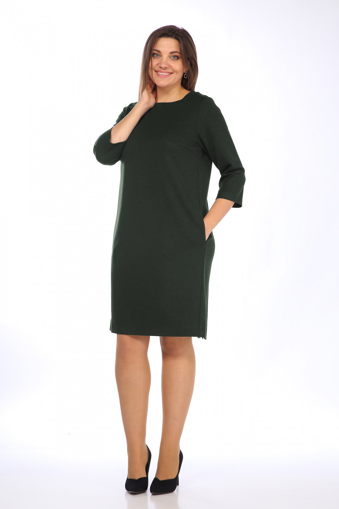 Платье LadyStyleClassic 1507/3 хаки - фото 2