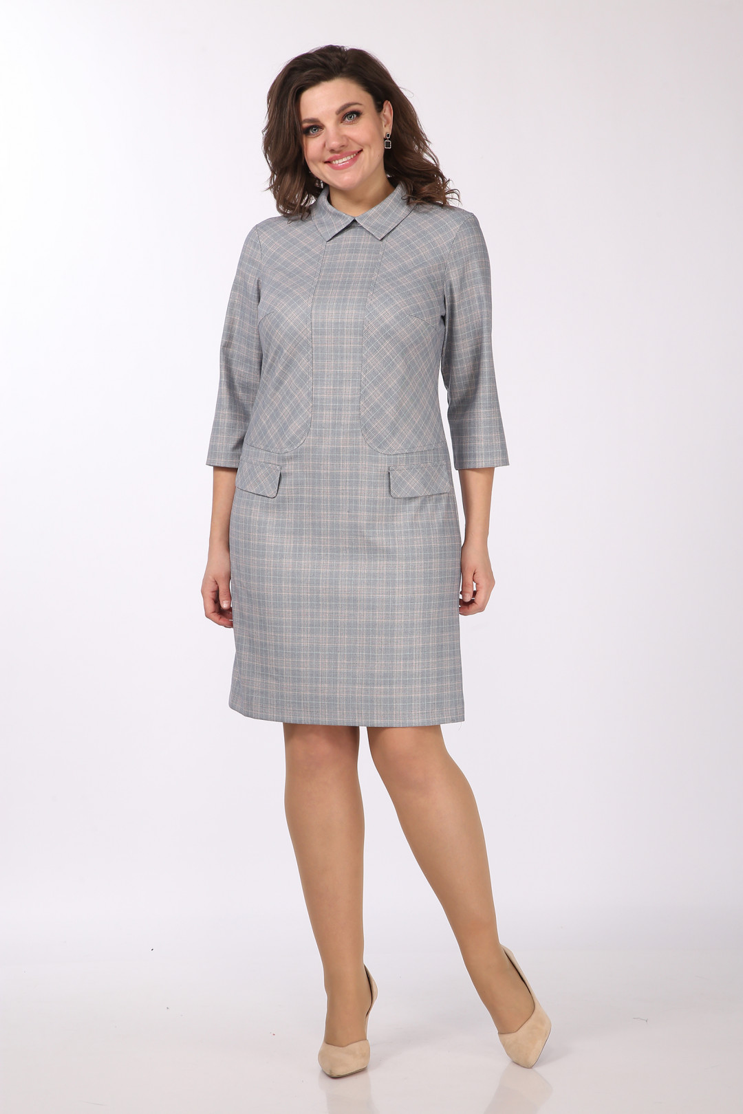 Платье LadyStyleClassic 1514 серые тона