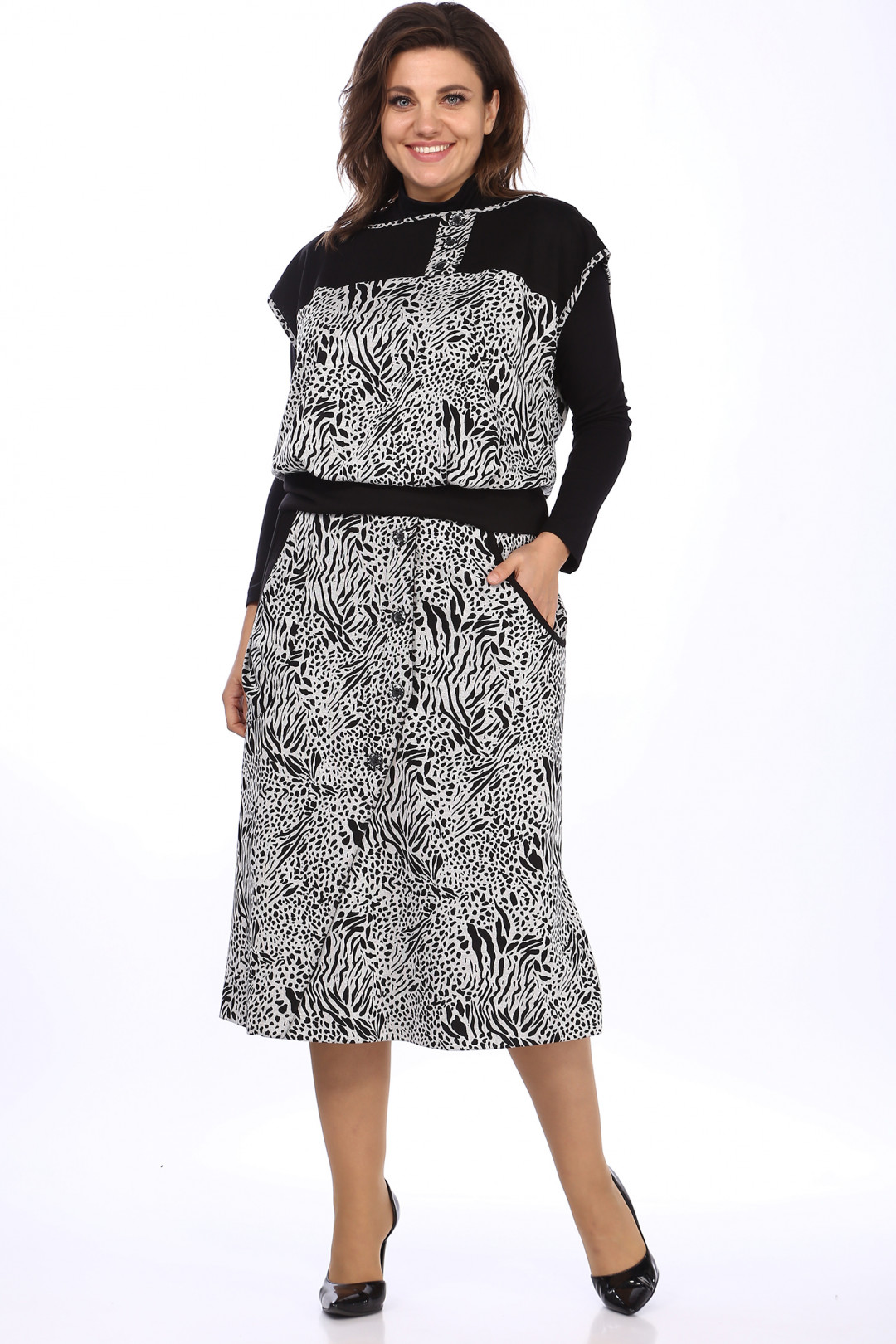 Костюм LadyStyleClassic 18 серый с черным
