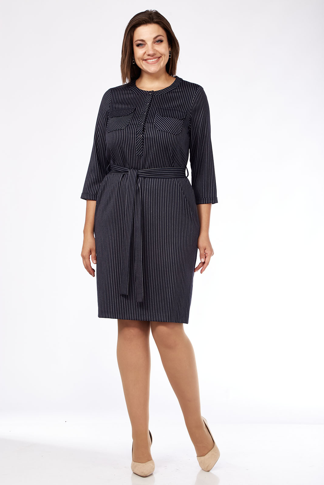 Платье LadyStyleClassic 1819-1 Темно-синий