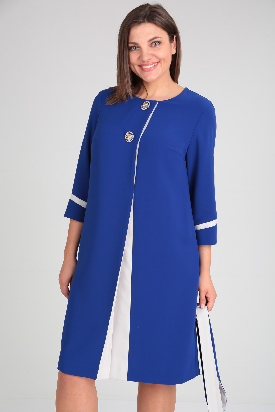 Платье LadyStyleClassic 2508 ультрамариновый - фото 4