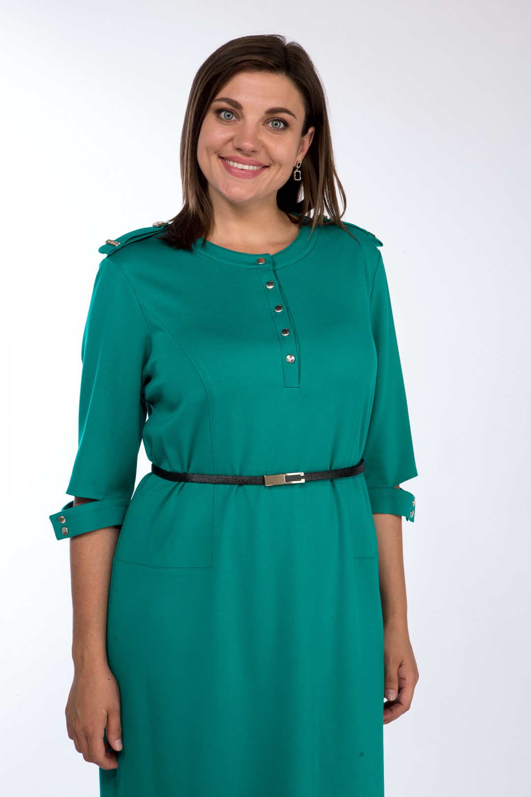 Платье LadyStyleClassic 425/1 голубо-зеленый - фото 3