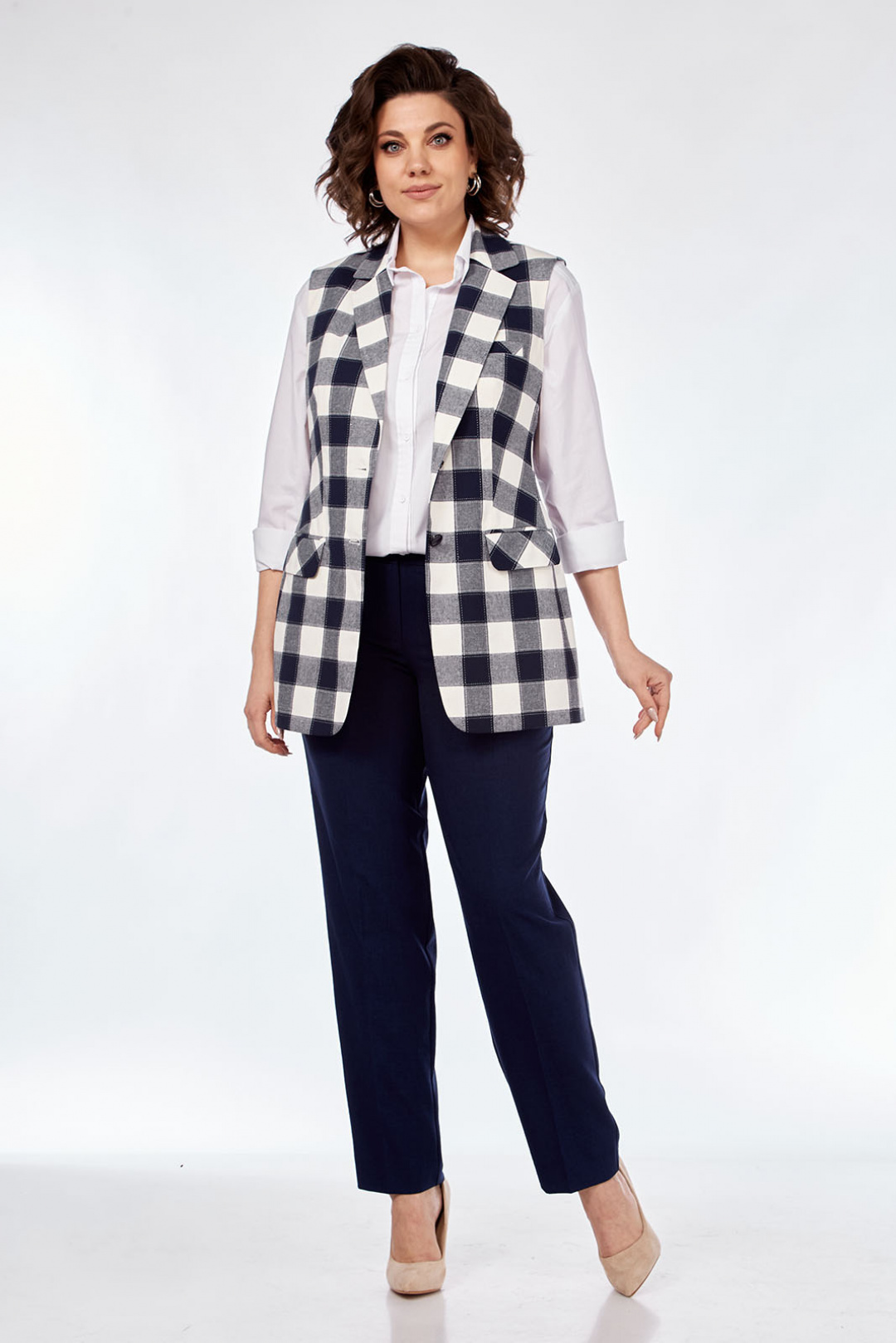 Костюм LadyStyleClassic 950/9 темно-синий, молочный