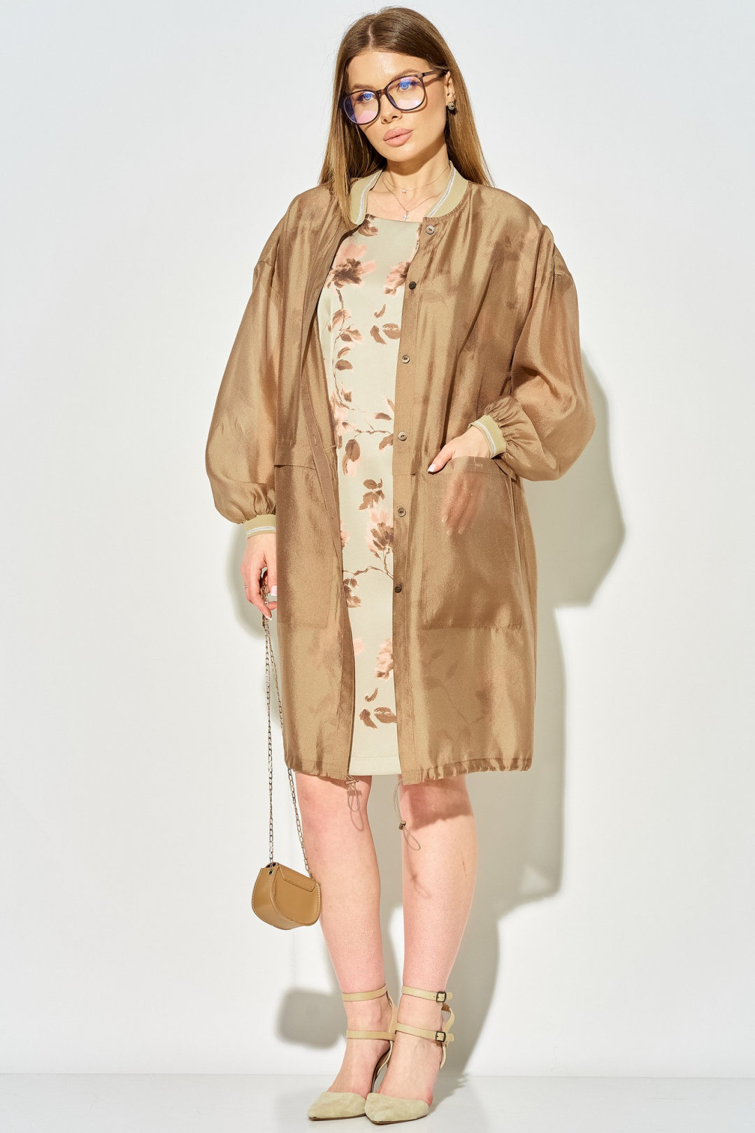 Костюм LAIKONY 344 шалфей + мокко