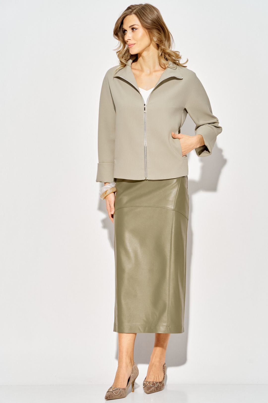 Юбка LAIKONY 924 шалфей - фото 1