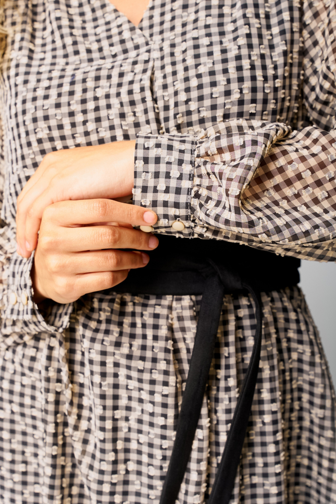 Платье LAIKONY L-053 серо- бежевый - фото 4