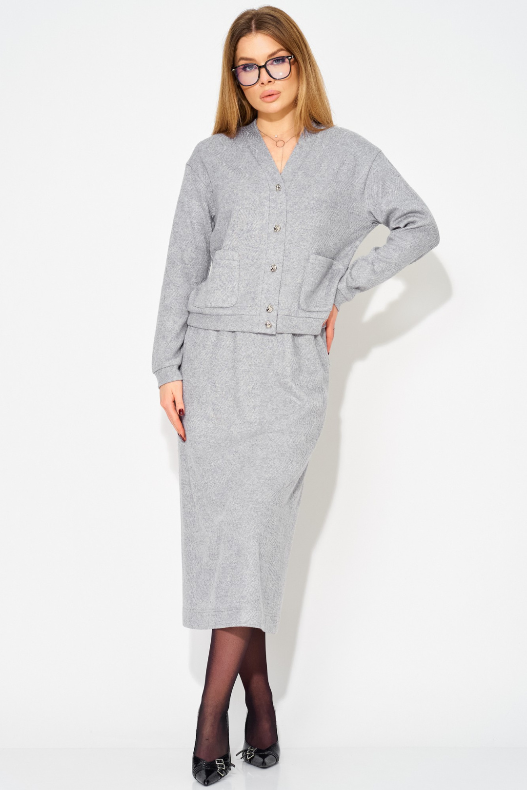Костюм LAIKONY L-283 серый - фото 1