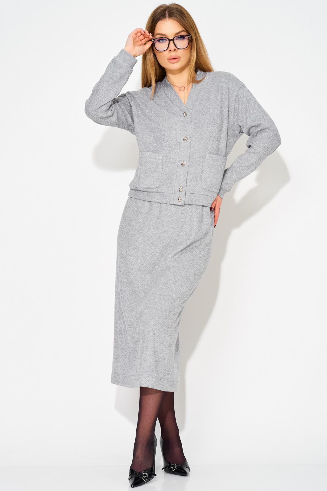 Костюм LAIKONY L-283 серый - фото 2