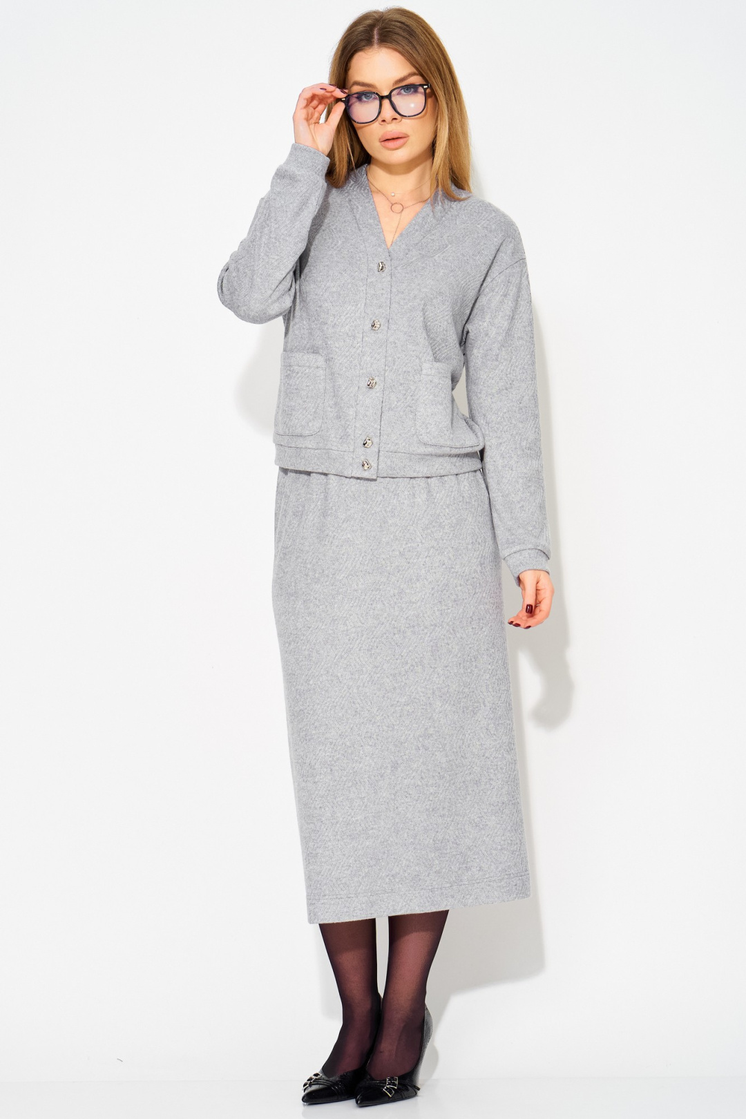 Костюм LAIKONY L-283 серый - фото 3