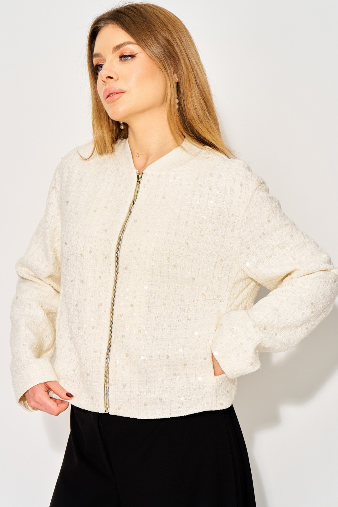 Жакет LAIKONY L-304-1 сливочный - фото 3