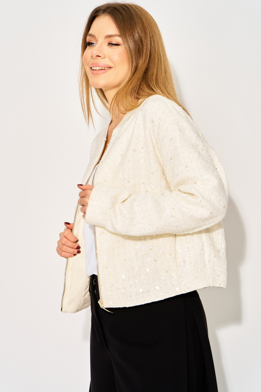 Жакет LAIKONY L-304-1 сливочный - фото 4